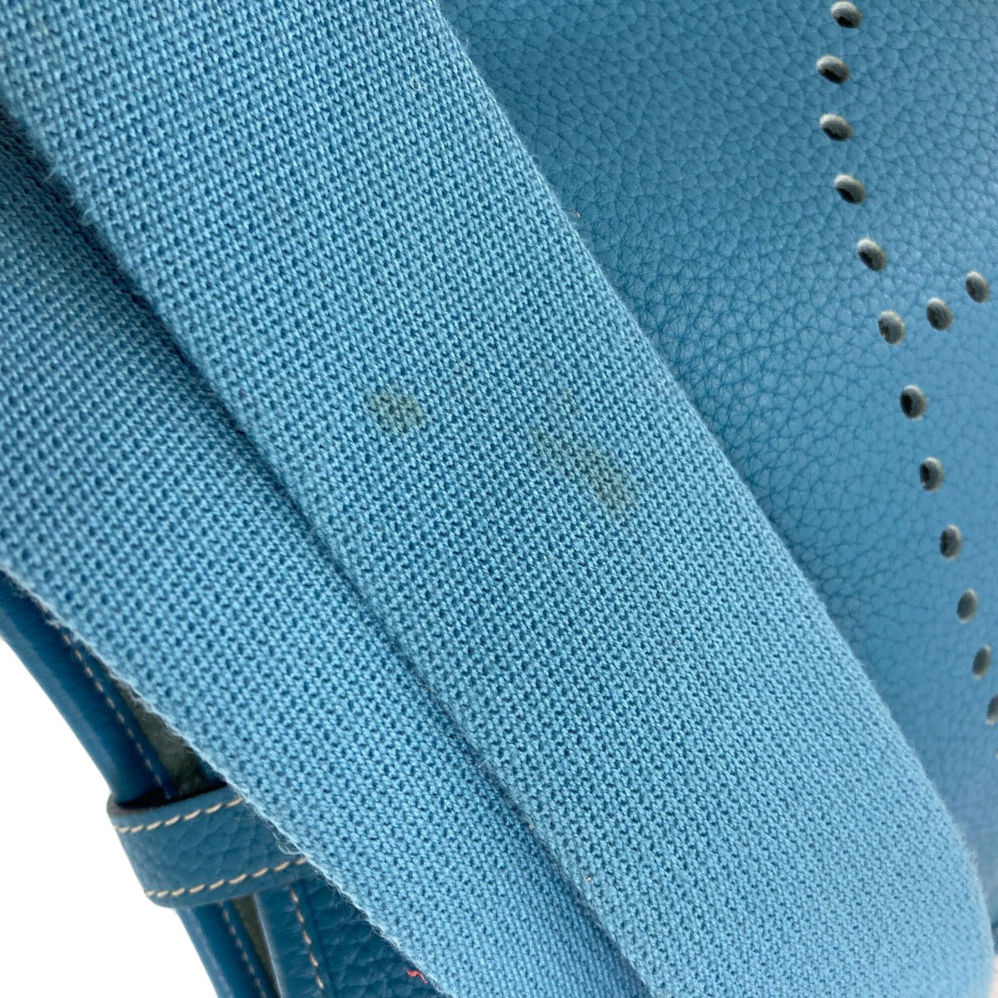 Hermes Blue Taurillon Clemence Leather Shoulder Bag (Pre-Owned)