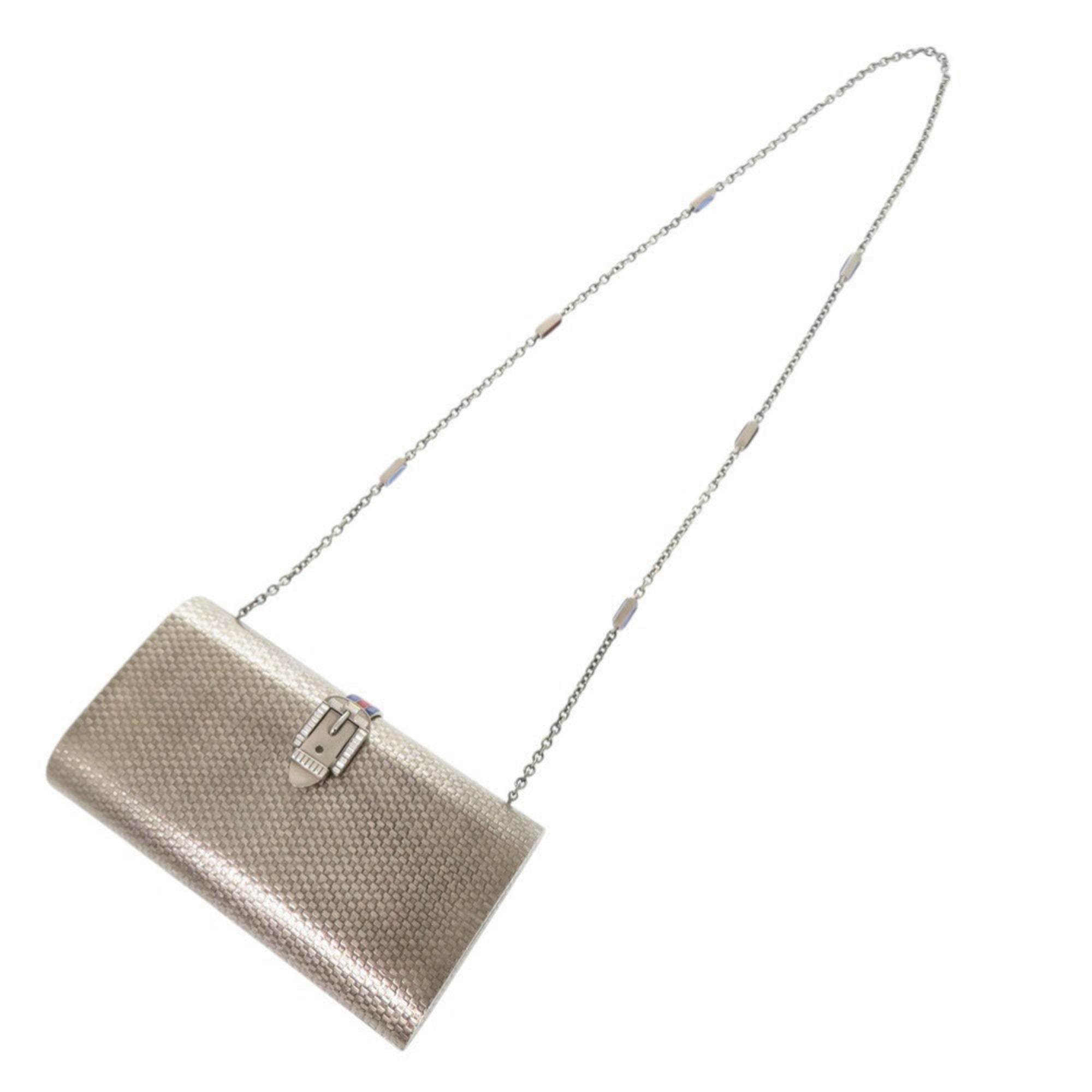 Gucci Silver Metal Shoulder Bag (Pre-Owned)