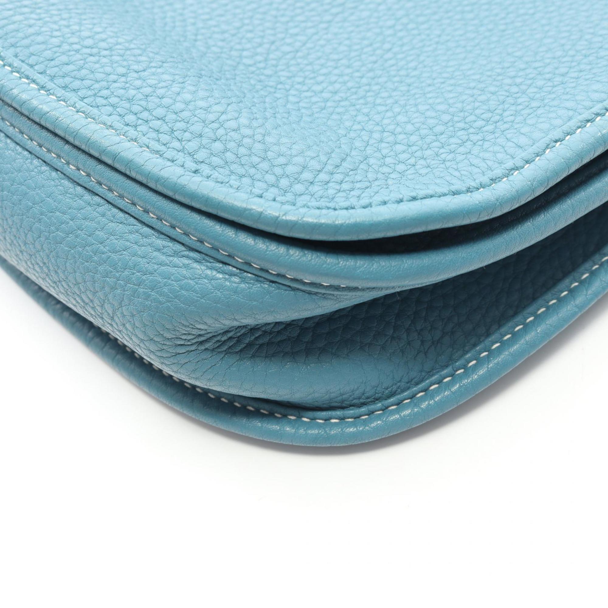 Hermes Blue Taurillon Clemence Leather Shoulder Bag (Pre-Owned)