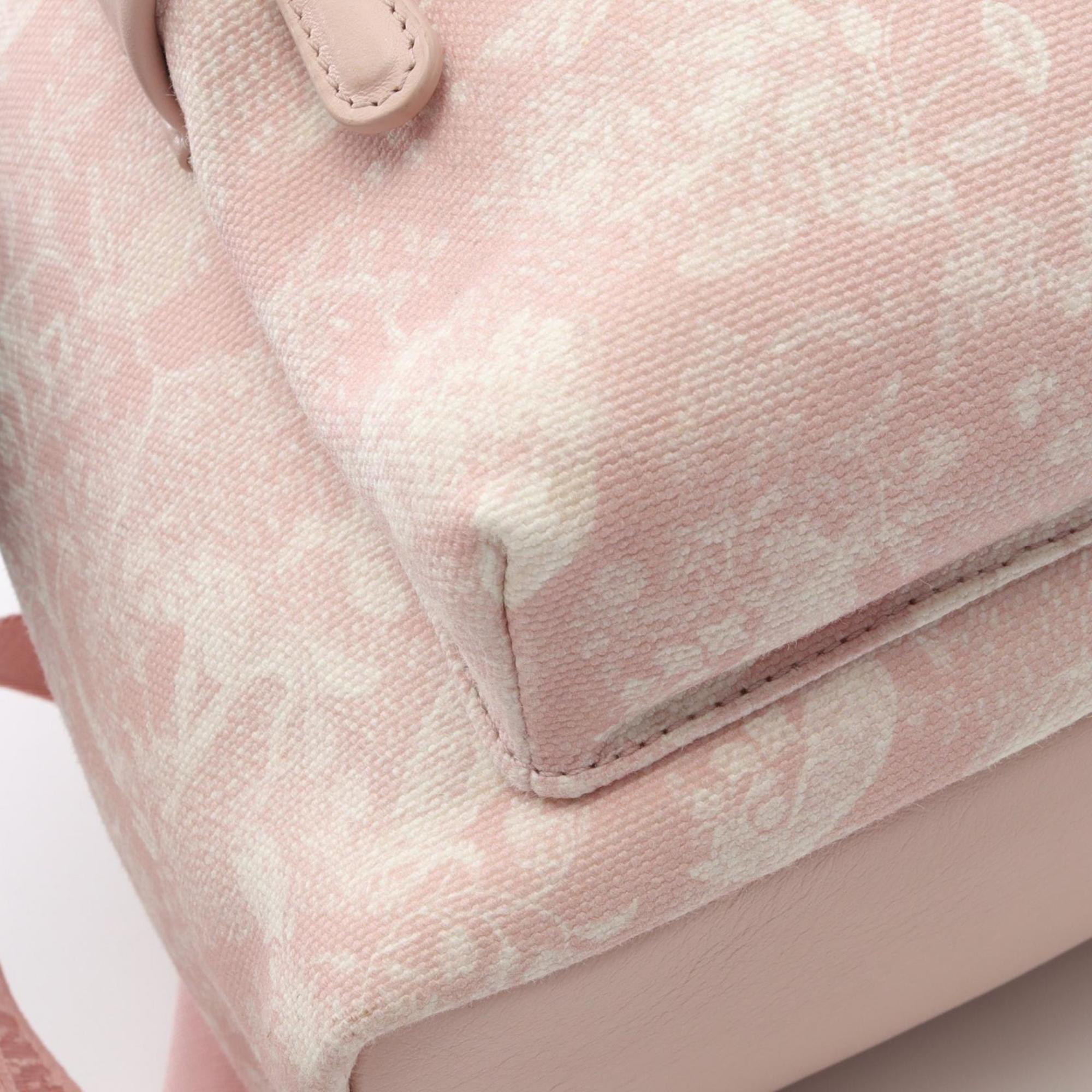 Christian Dior Pink Canvas Leather Backpack (Pre-Owned)