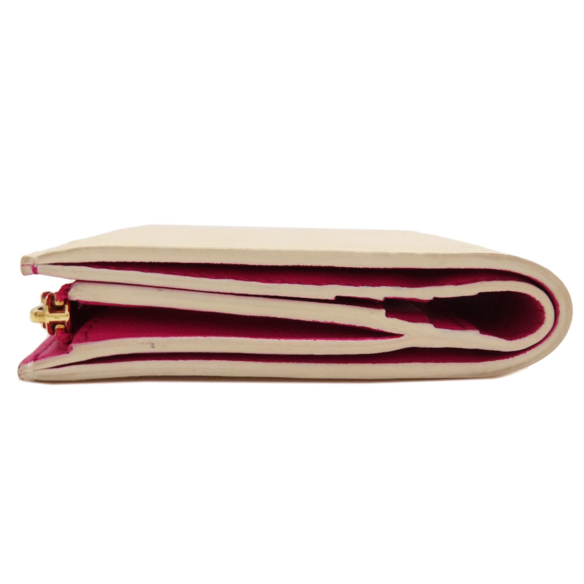 Bvlgari Logomania Beige Leather Wallet (Bi-Fold) (Pre-Owned)