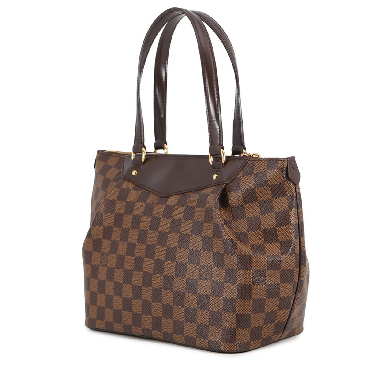 Louis Vuitton Damier Damier Canvas Ebene Red Color Damier Canvas Handbag Shoulder Bag (Pre-Owned)