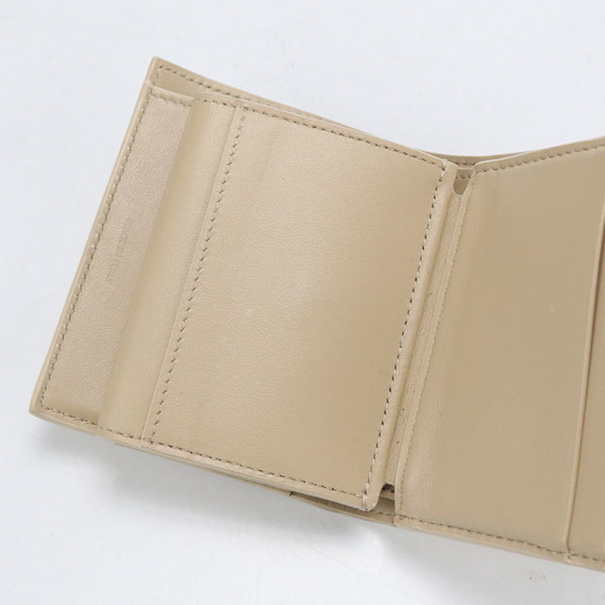 Celine Beige Leather Wallet (Tri-Fold) (Pre-Owned)