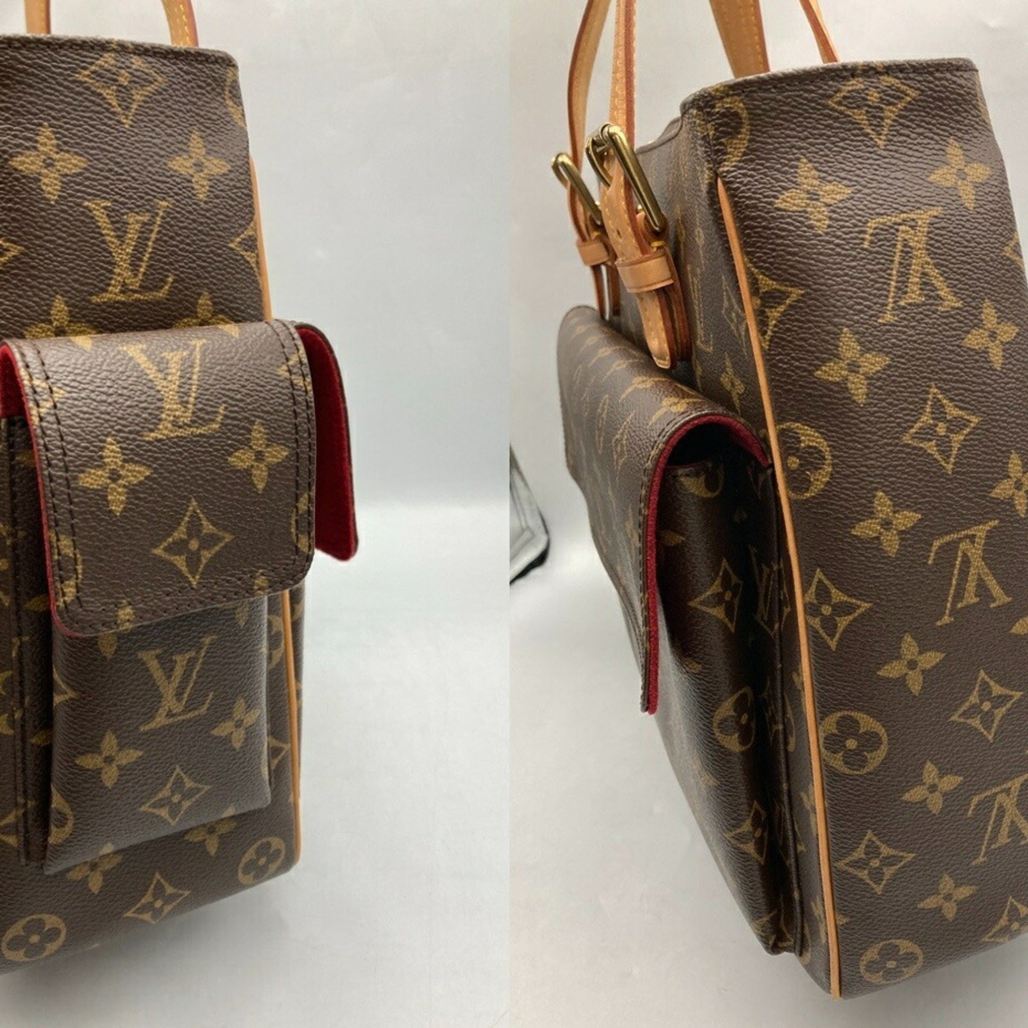 Louis Vuitton Brown Pvc Leather Handbag (Pre-Owned)