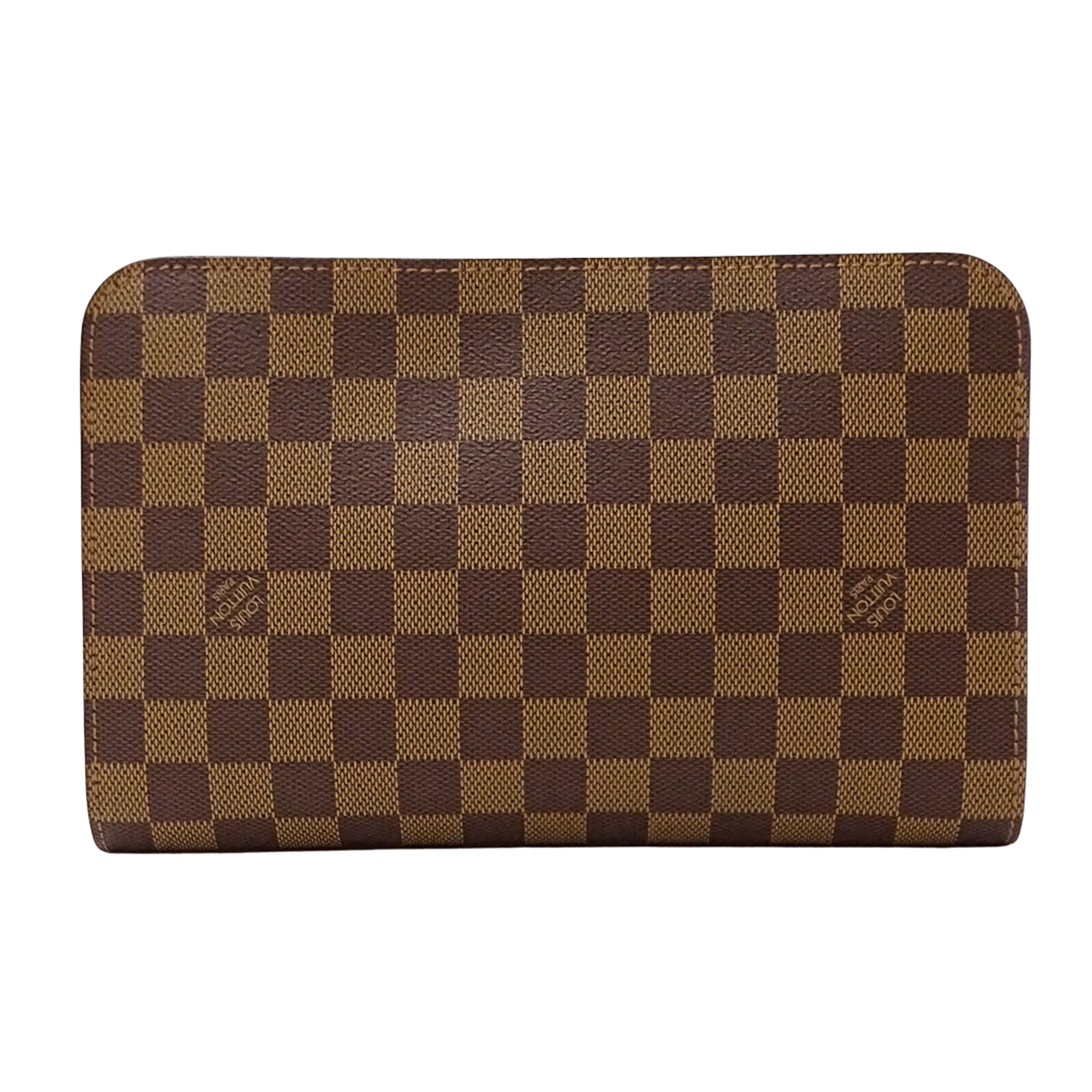 Louis Vuitton Brown Damier Canvas Galle Damier Canvas Clutch Bag Handbag (Pre-Owned)