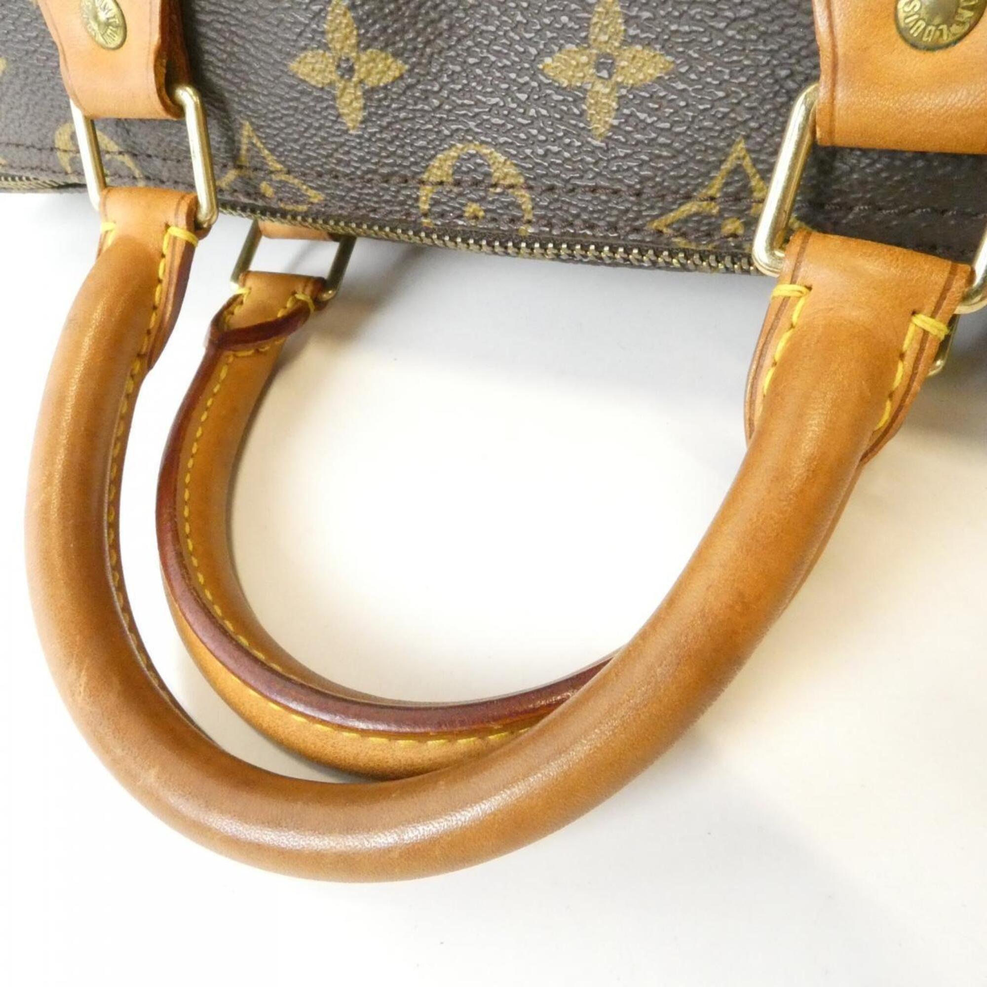 Louis Vuitton Monogram Marron Coated Canvas Boston Bag (Pre-Owned)