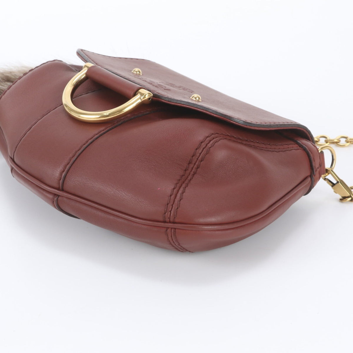 Gucci Brown Leather Shoulder Bag Tote Bag (Pre-Owned)