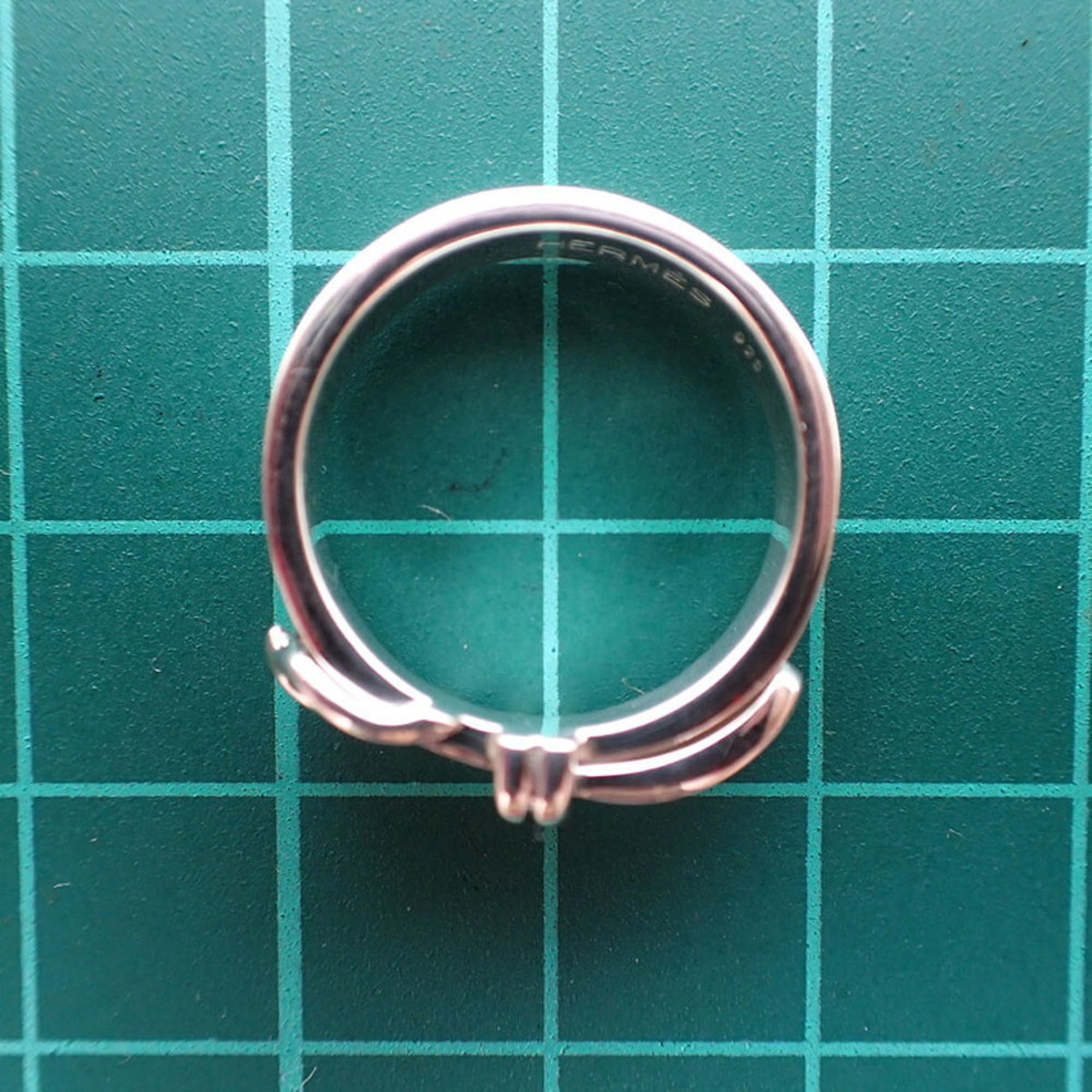 Hermes Sterling Silver 925 Band Ring (Pre-Owned)