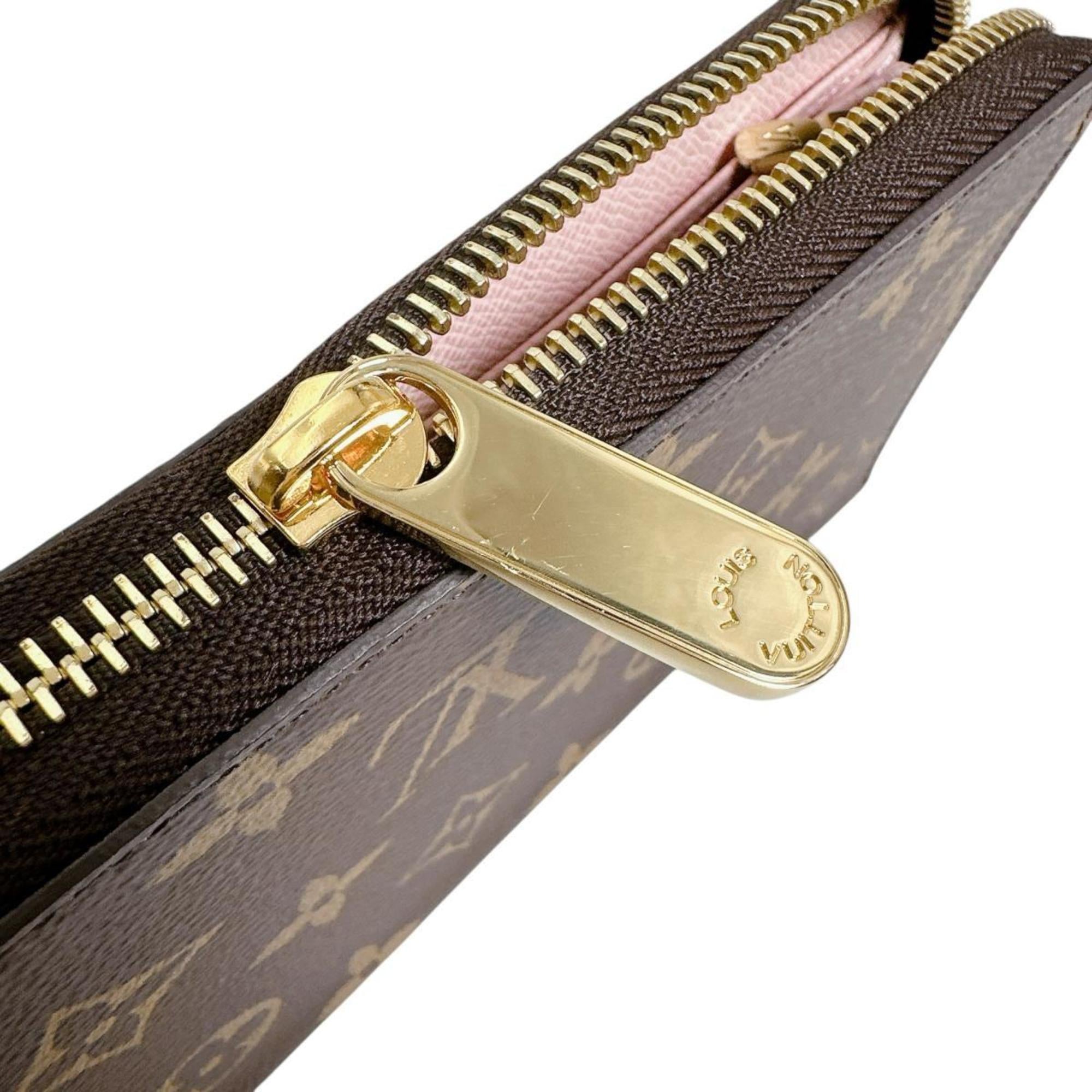 Louis Vuitton Brown Monogram Rose Ballerine Monogram Long Wallet (Bi-Fold) (Pre-Owned)