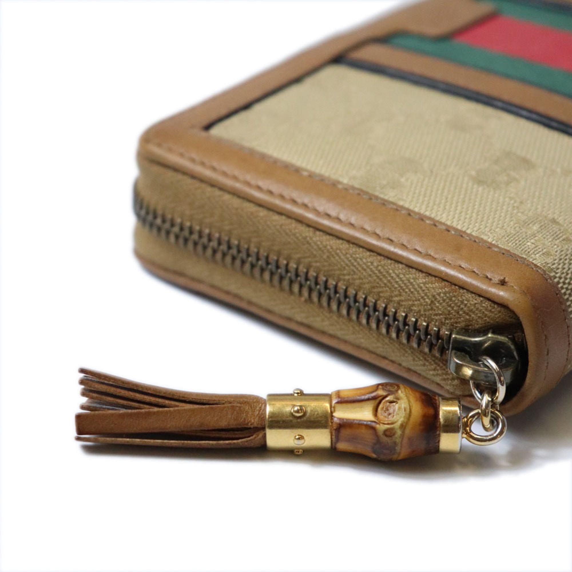 Gucci Brown Gg Canvas Long Wallet (Bi-Fold) (Pre-Owned)
