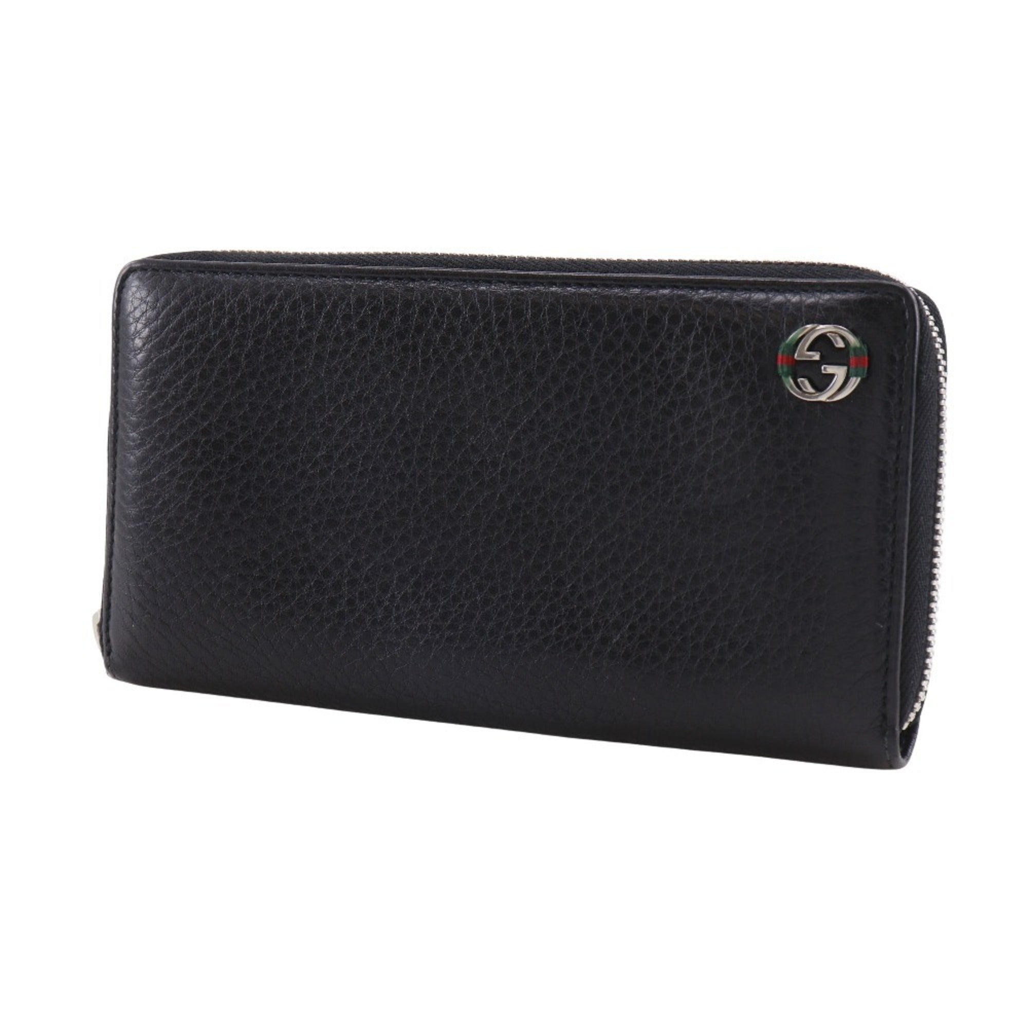 Gucci Black Leather Long Wallet (Bi-Fold) (Pre-Owned)