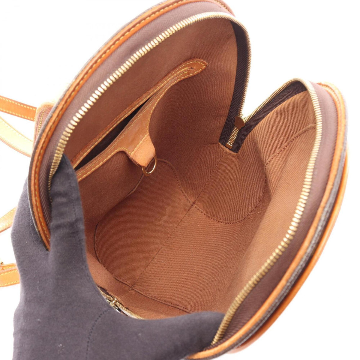 Louis Vuitton Brown Coated Canvas Leather Backpack Handbag (Pre-Owned)