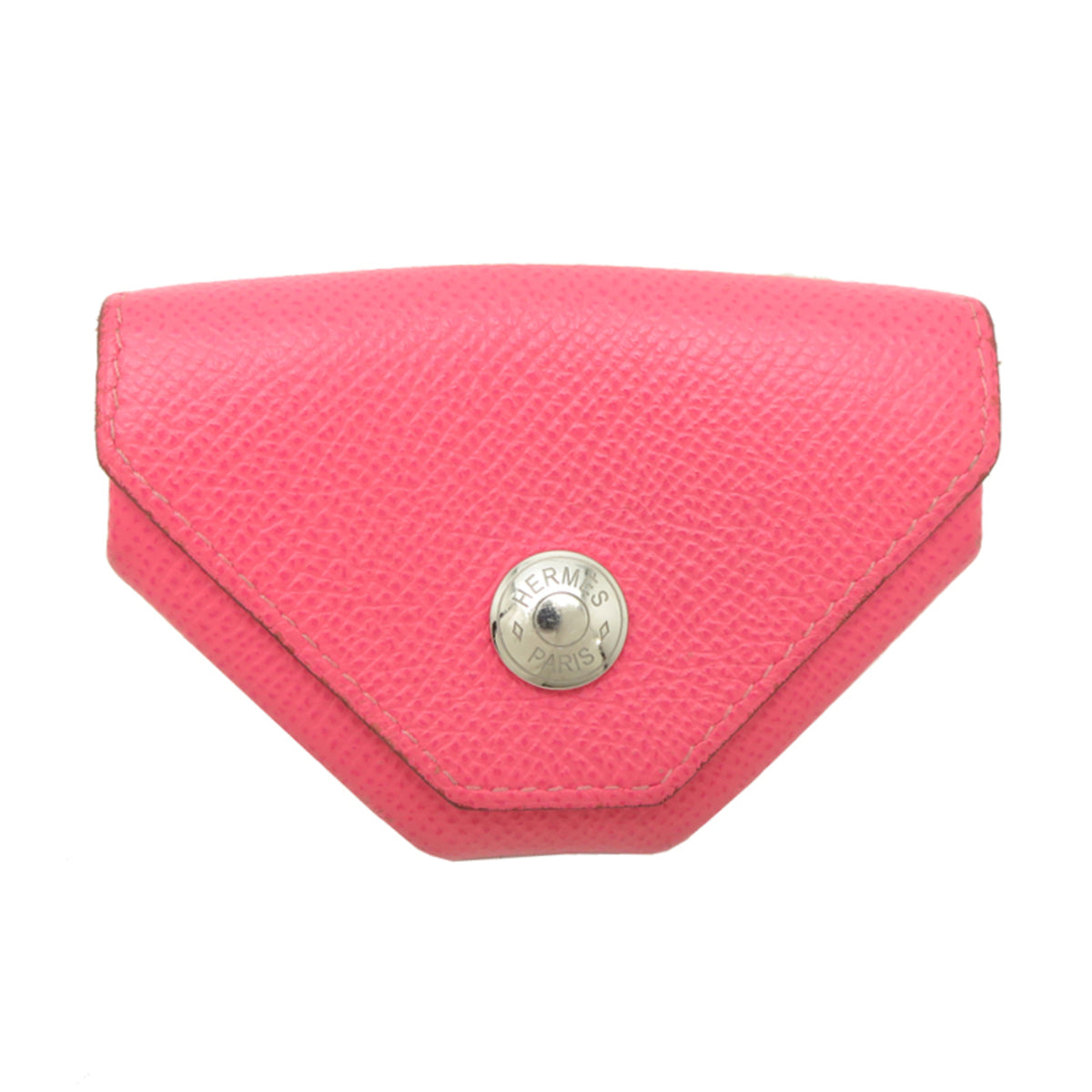 Hermes Pink Chevre Leather Coin Purse/Coin Case (Pre-Owned)