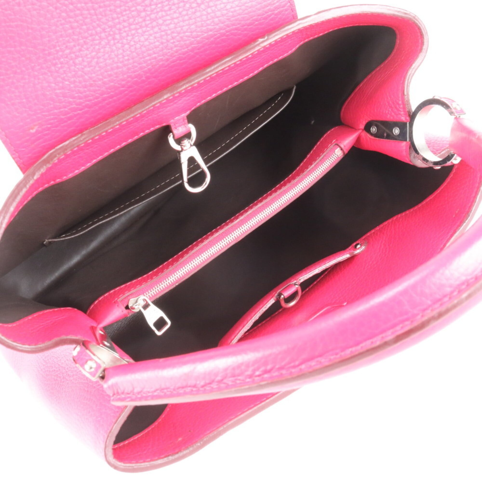 Louis Vuitton Rose Litchi Leather Handbag (Pre-Owned)