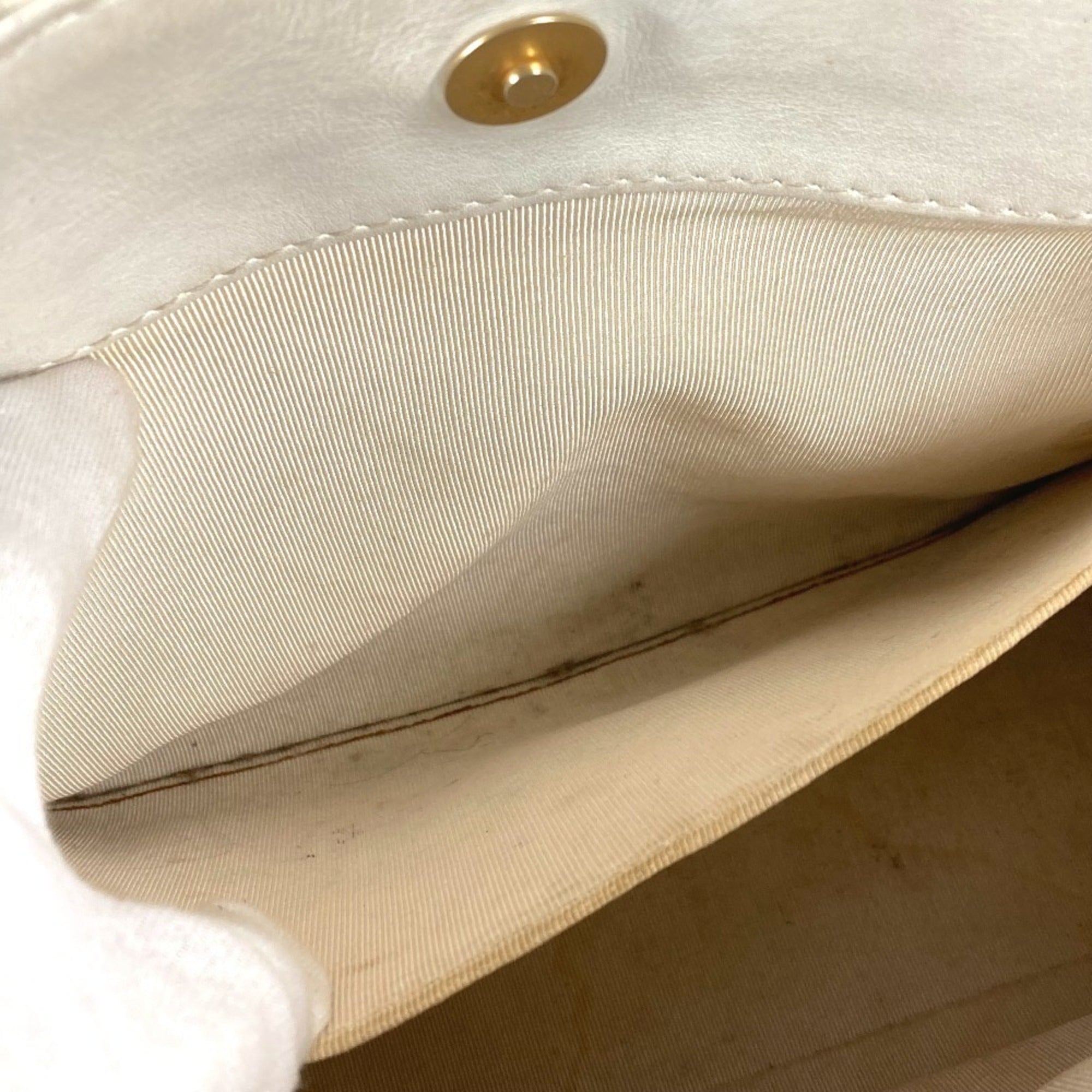 Chanel Navy White Leather Shoulder Bag Tote Bag (Pre-Owned)