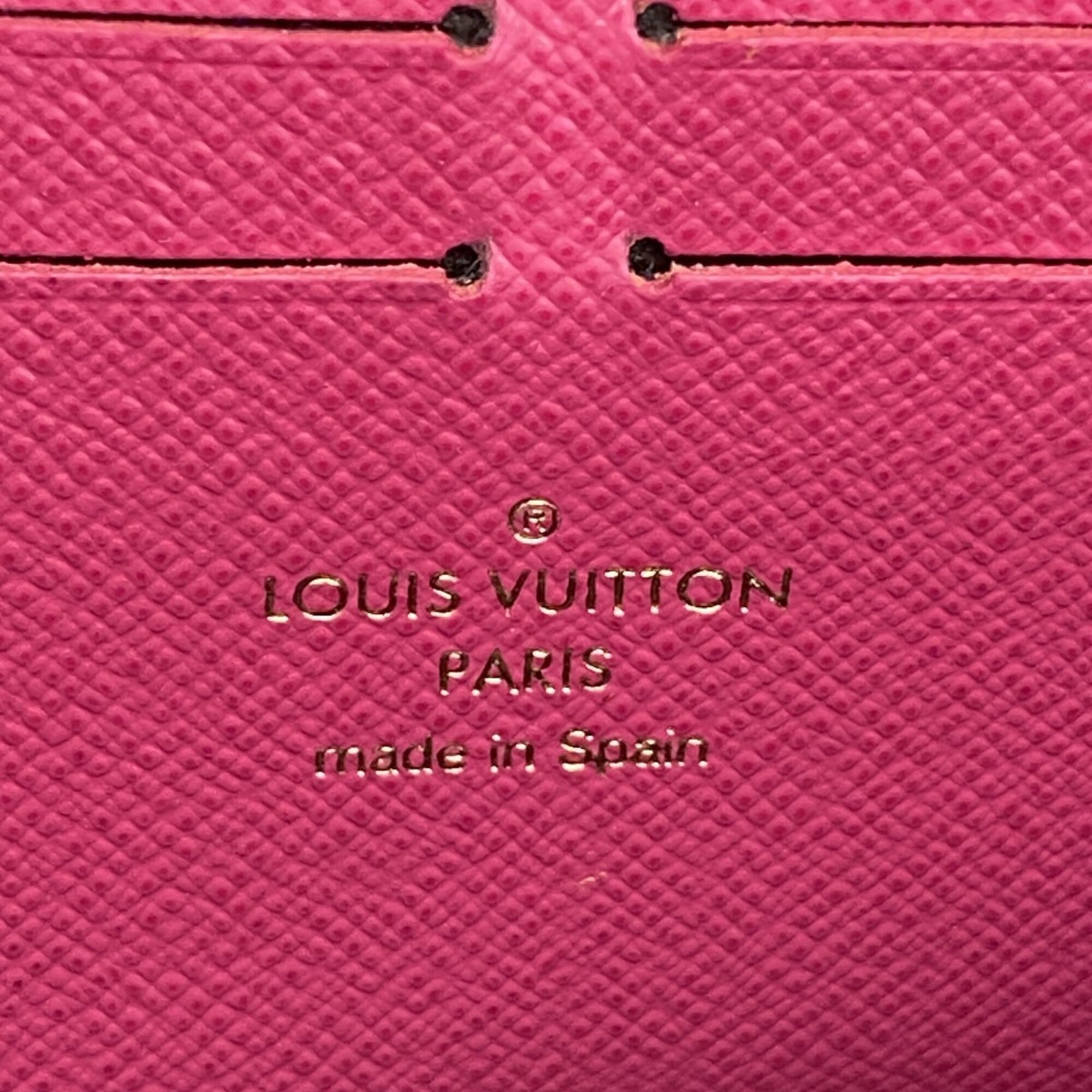 Louis Vuitton Brown Hot Pink Long Wallet (Bi-Fold) (Pre-Owned)