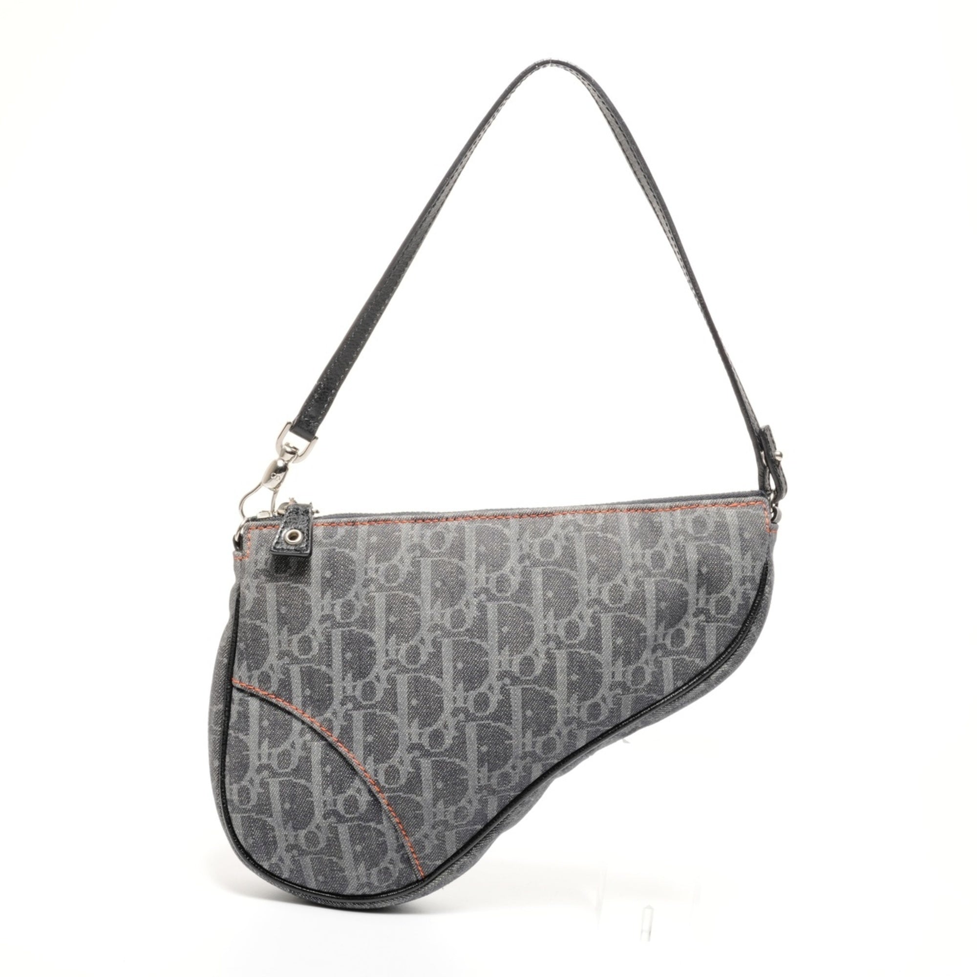 Christian Dior Navy Saddle Bag Shoulder Bag (Pre-Owned)