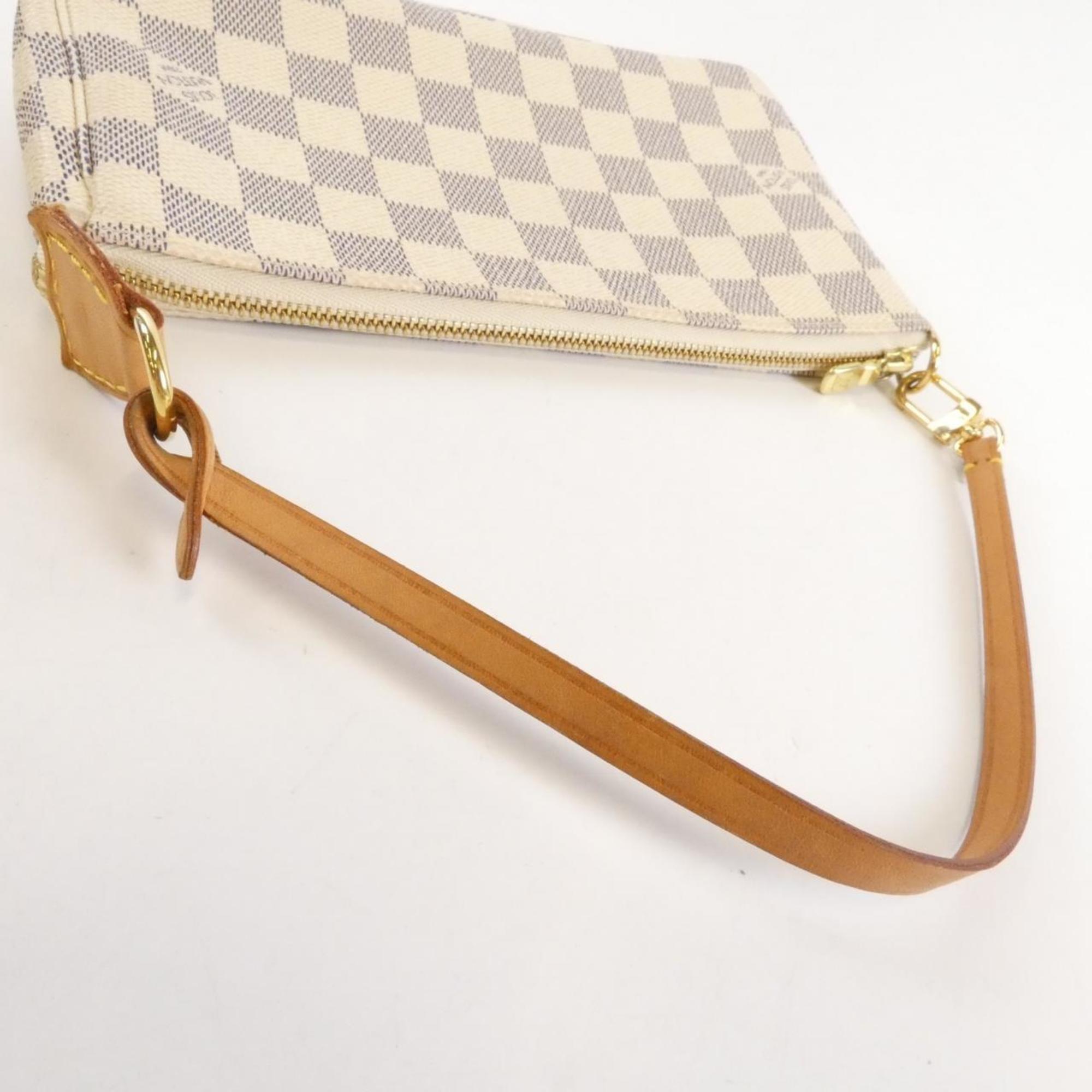 Louis Vuitton Azur Coated Canvas Pochette Pouch (Pre-Owned)