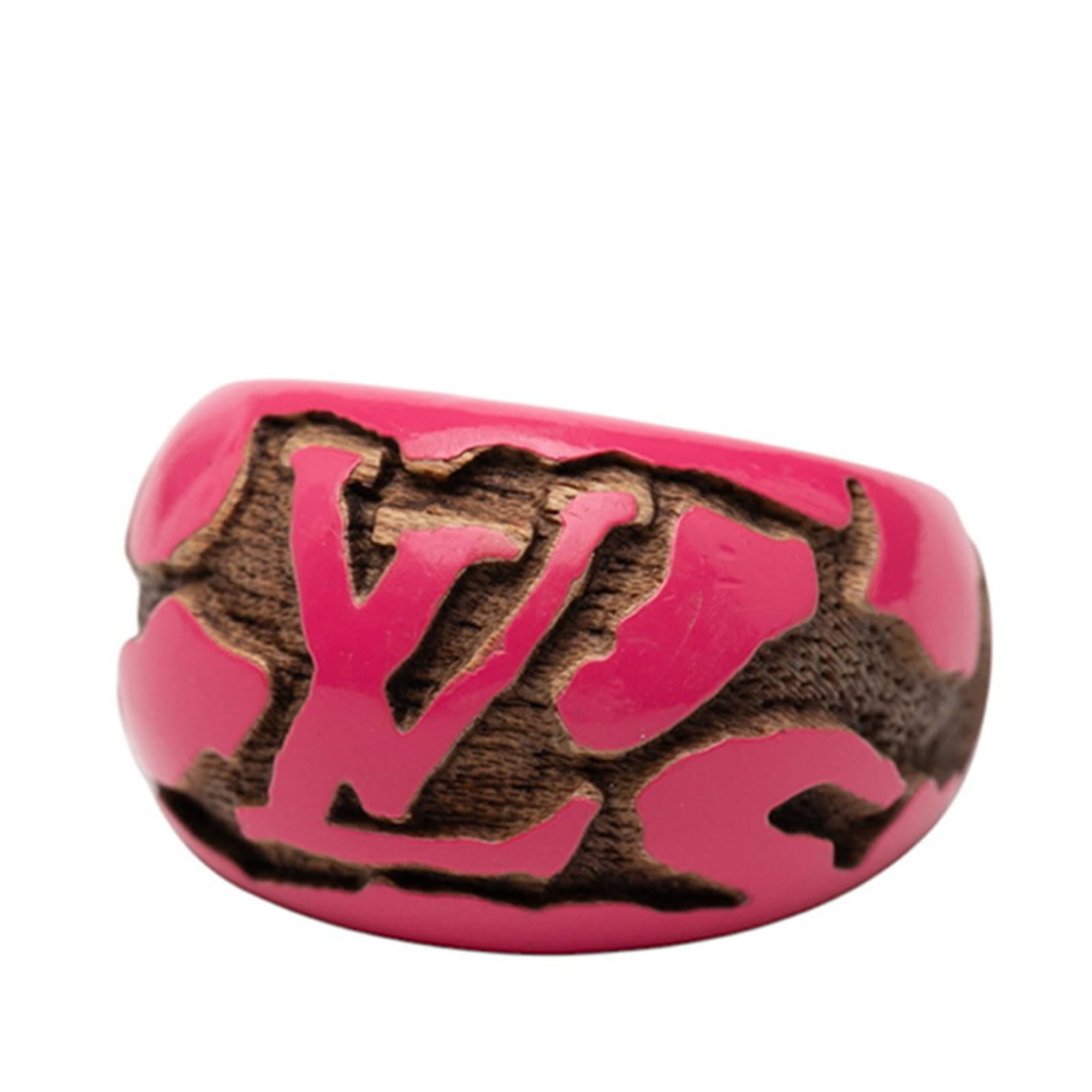 Louis Vuitton Pink Wood Band Ring (Pre-Owned)