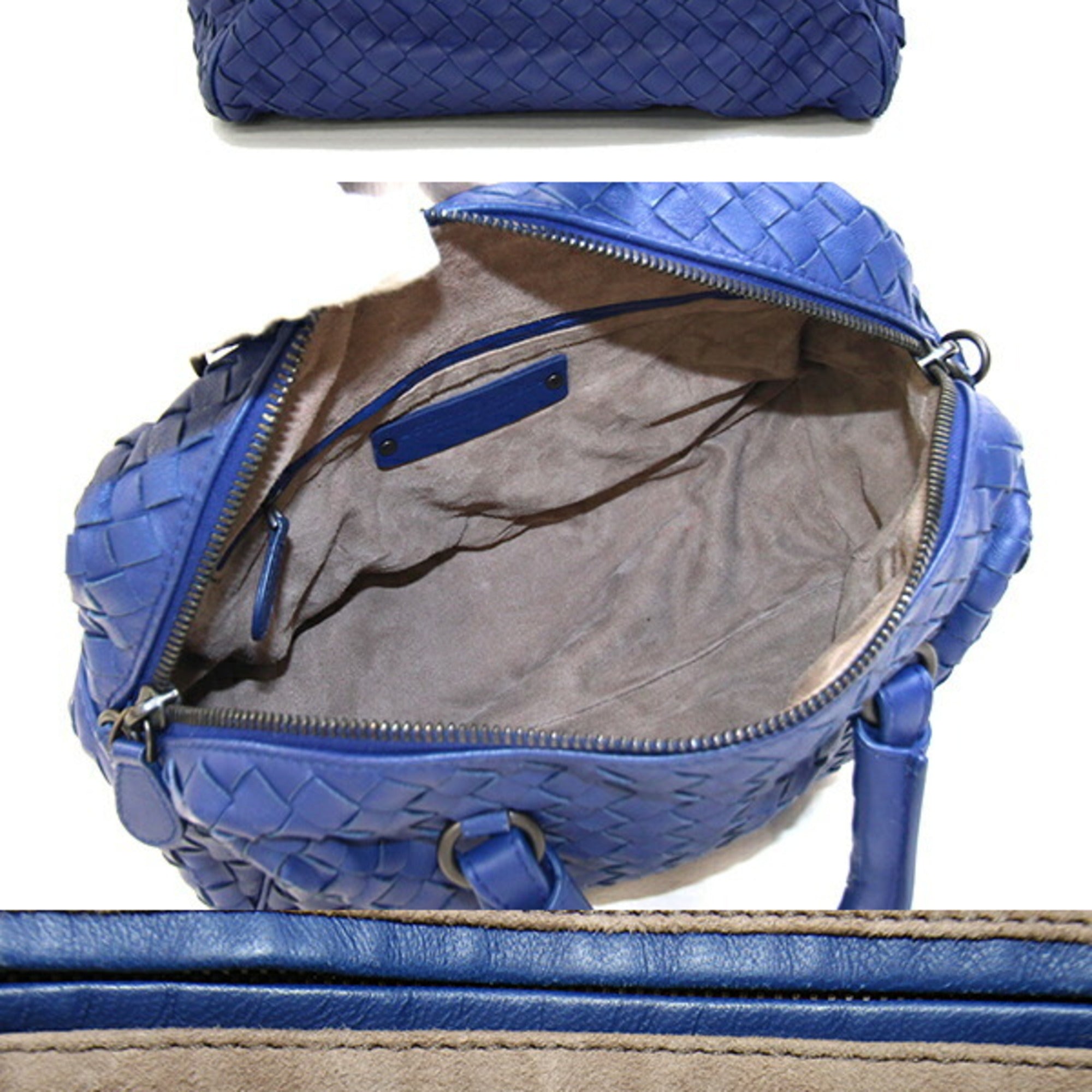 Bottega Veneta Blue Leather Handbag (Pre-Owned)