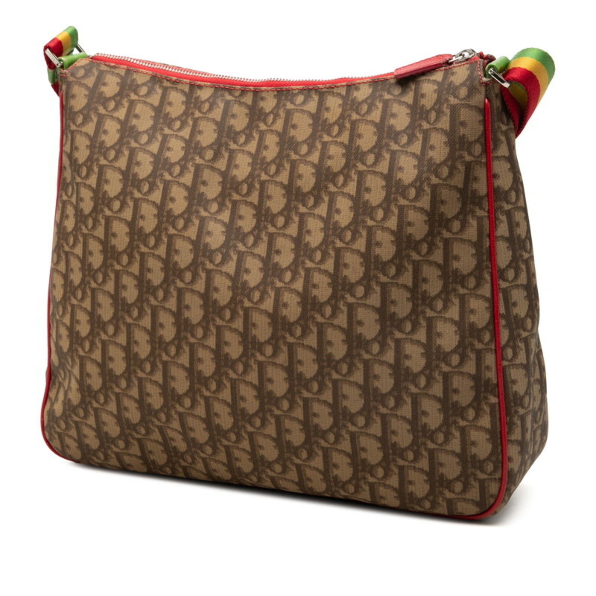 Christian Dior Beige Multi-Color Pvc Leather Shoulder Bag (Pre-Owned)