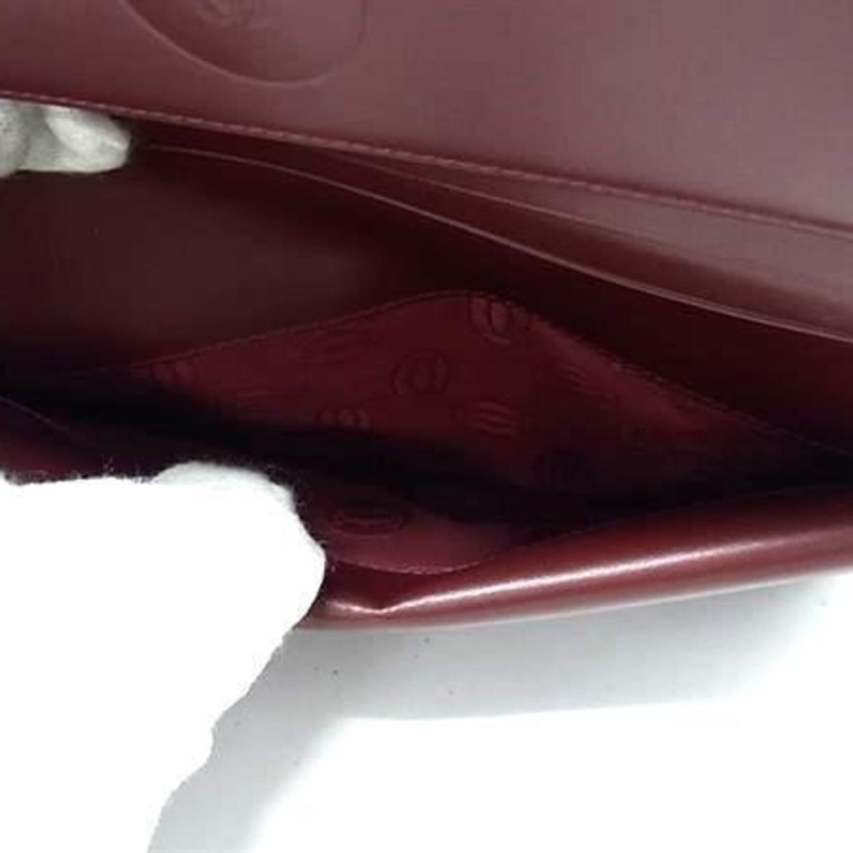 Cartier Must Bordeaux Leather Long Wallet (Bi-Fold) (Pre-Owned)