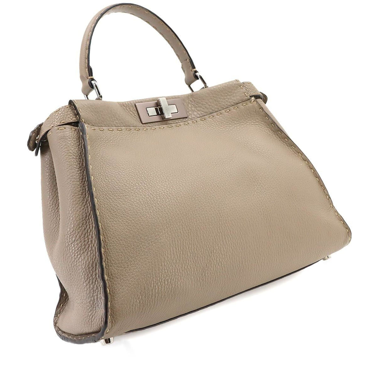 Fendi Beige Leather Handbag (Pre-Owned)