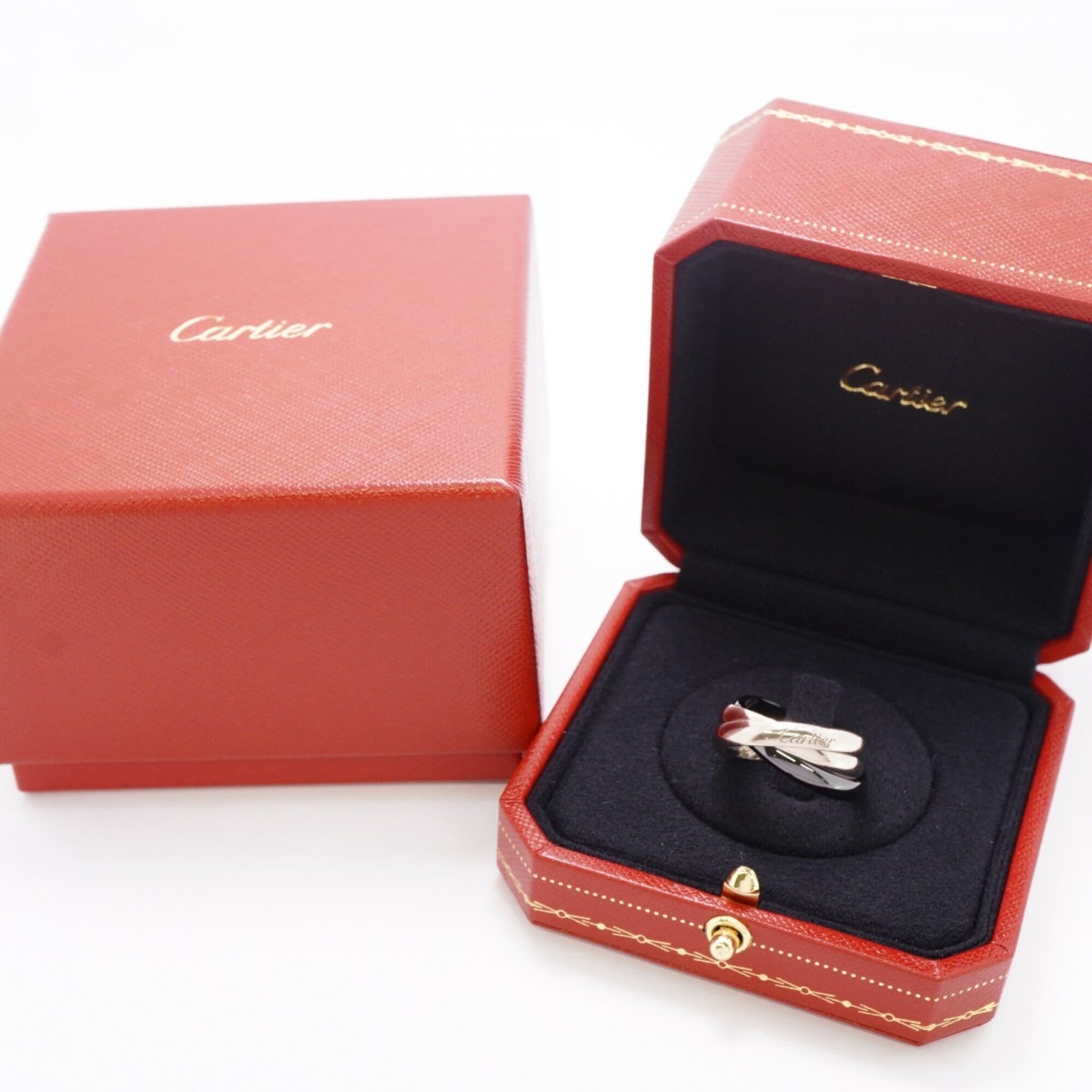 Cartier Black White Gold (18K) Ceramic Band Ring (Pre-Owned)