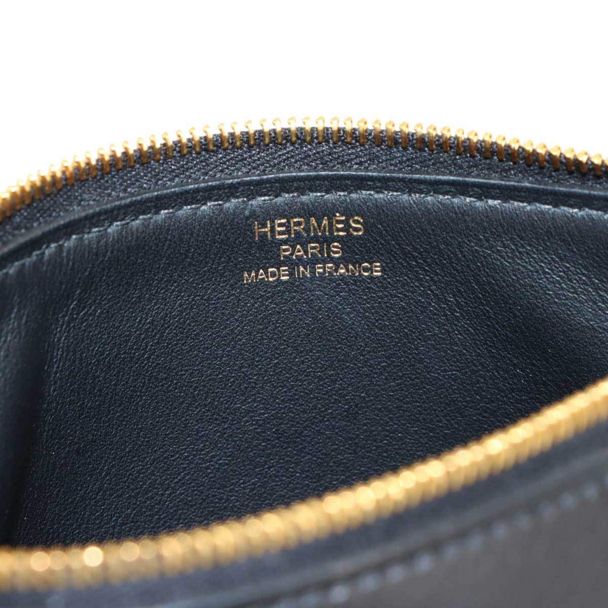 Hermes Black Evercalf Leather Pouch (Pre-Owned)