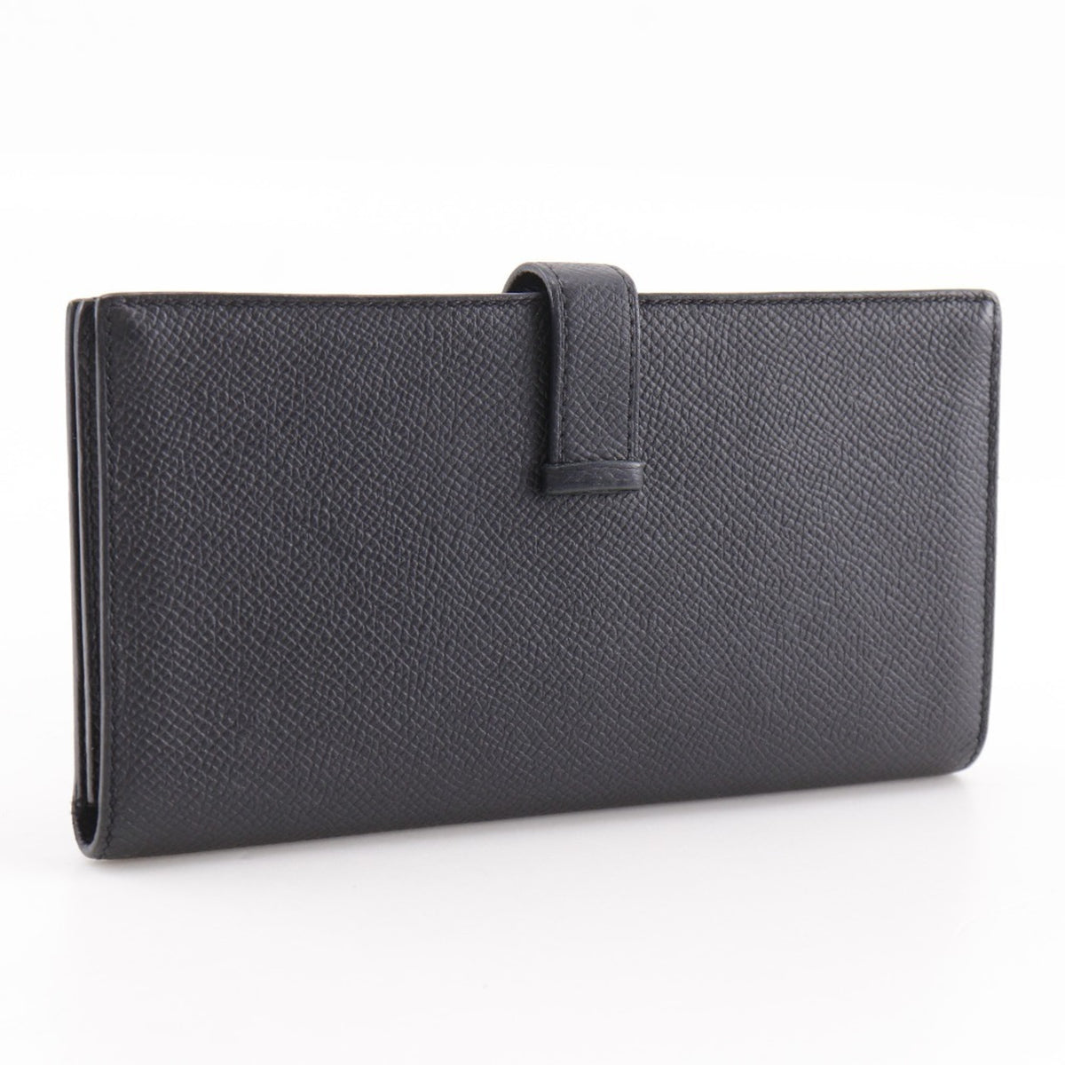 Hermes Black Epsom Leather Long Wallet (Bi-Fold) (Pre-Owned)
