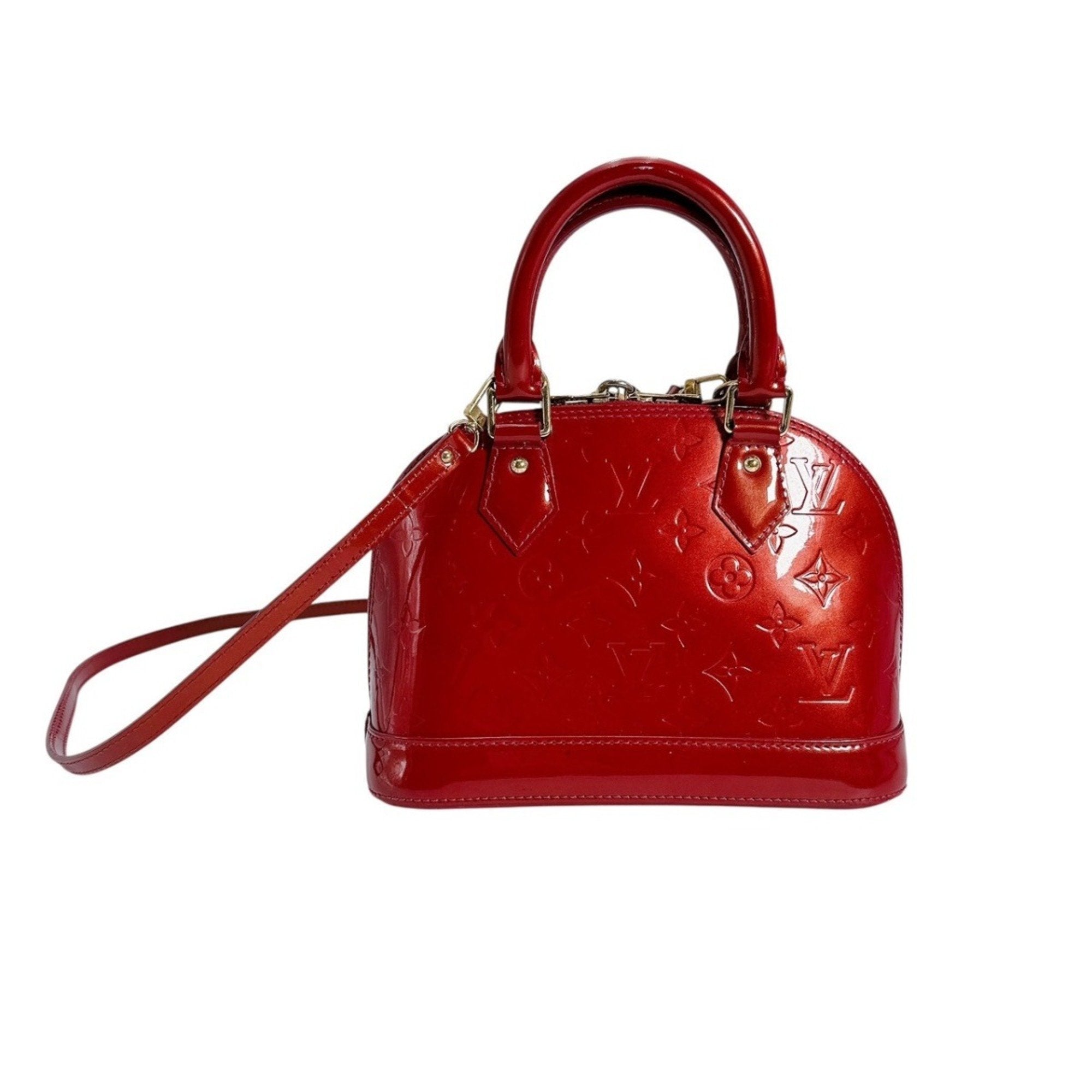 Louis Vuitton Pomme D'amour Red Color Monogram Vernis Handbag (Pre-Owned)