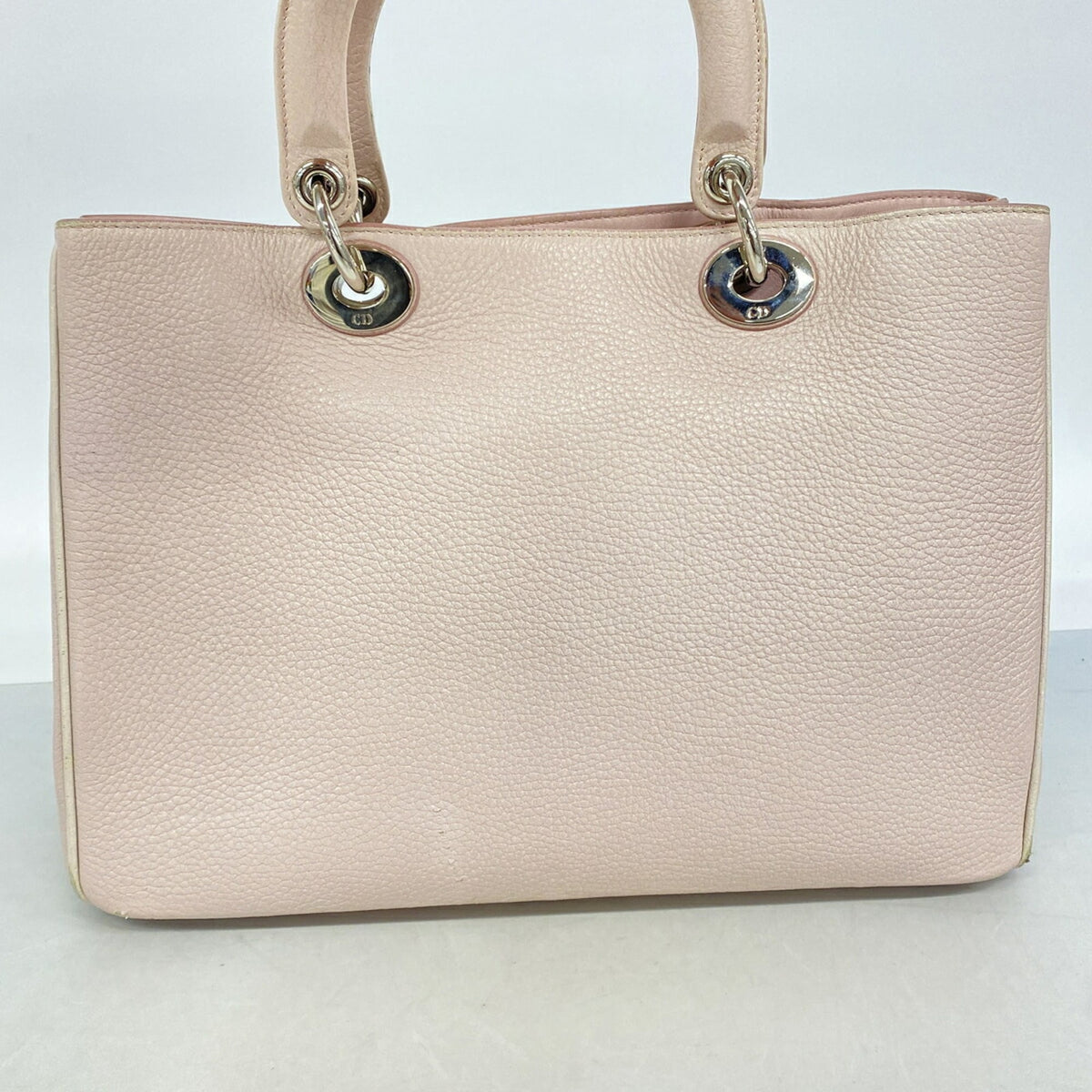 Christian Dior Gray Pink Leather Handbag (Pre-Owned)