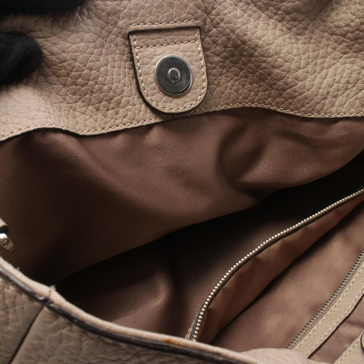 Tod's Beige Leather Handbag Tote Bag (Pre-Owned)