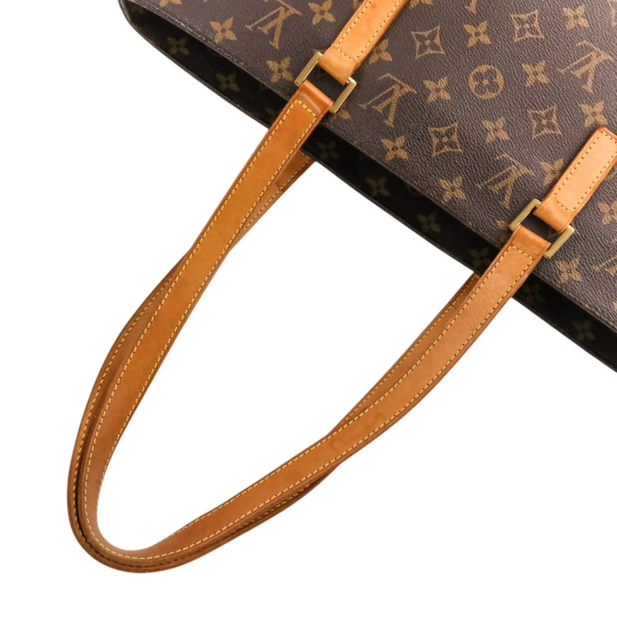 Louis Vuitton Brown Monogram Canvas Handbag Tote Bag (Pre-Owned)