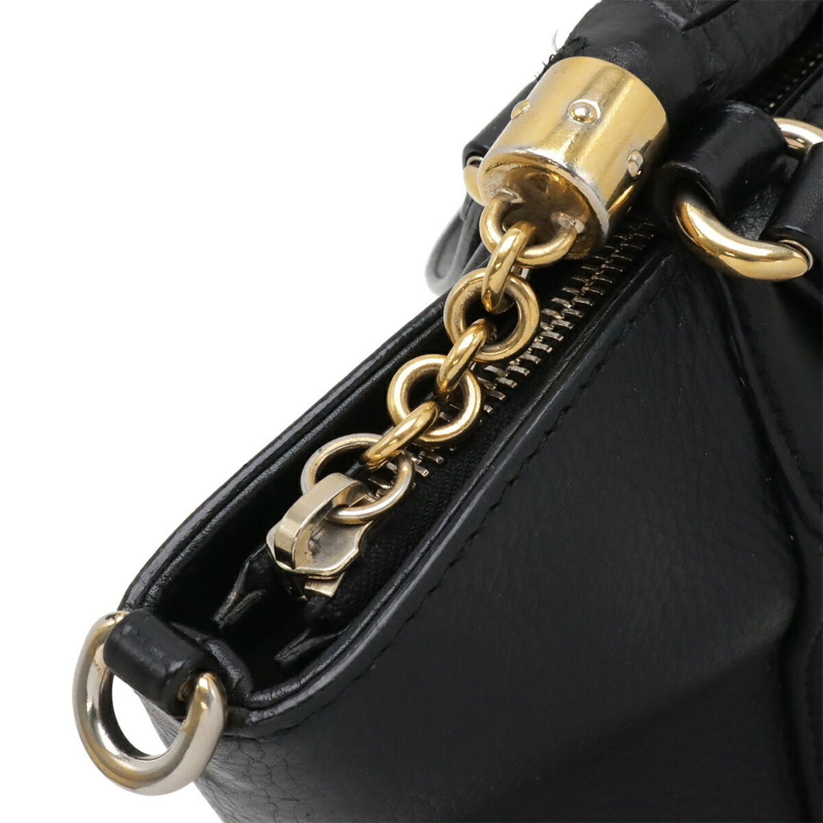 Gucci Black Leather Shoulder Bag Tote Bag (Pre-Owned)