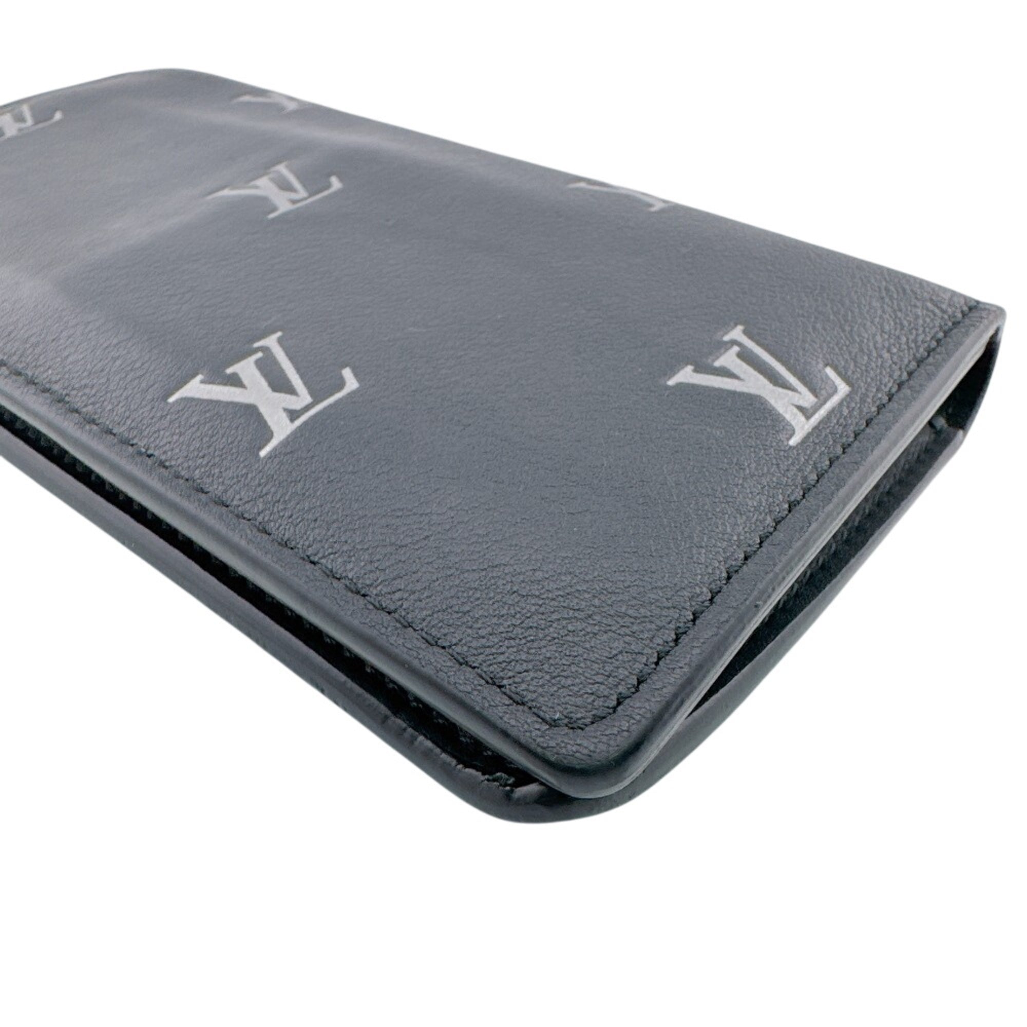Louis Vuitton Black Leather Wallet (Bi-Fold) (Pre-Owned)