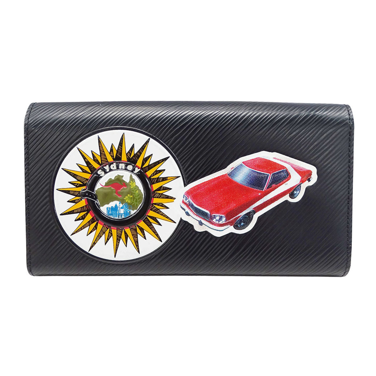 Louis Vuitton Black Multi-Color Noir Epi Leather Long Wallet (Bi-Fold) (Pre-Owned)