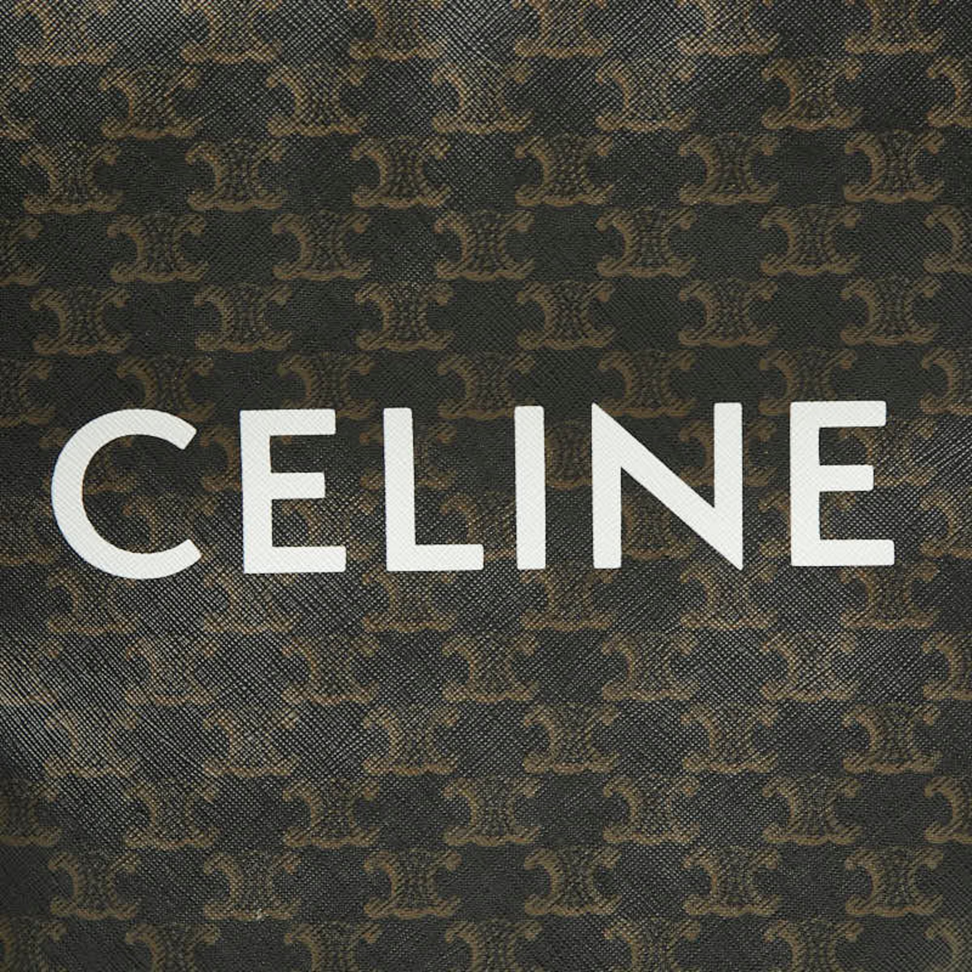 Celine Black Brown Pvc Leather Shoulder Bag Tote Bag (Pre-Owned)