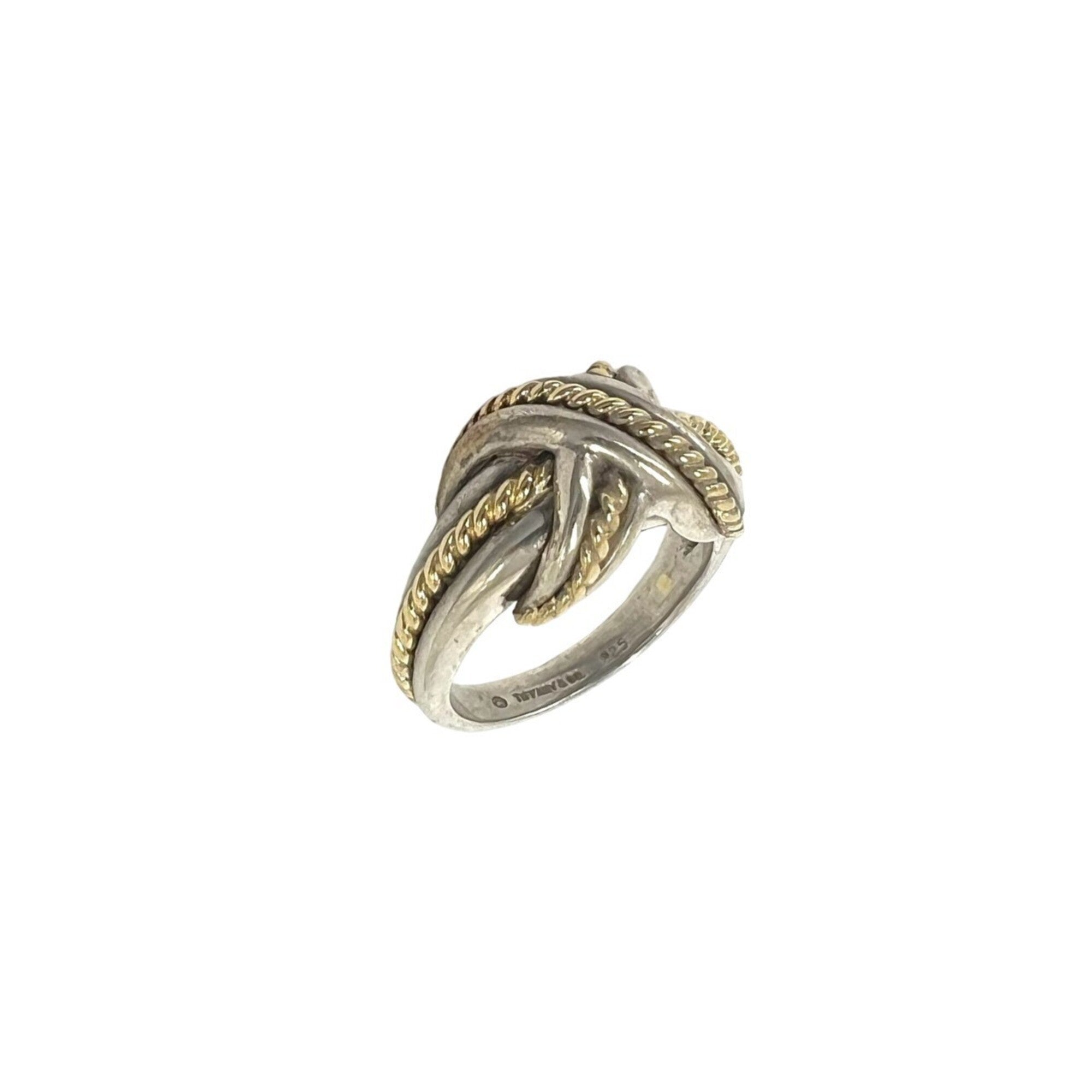 Tiffany Gold Silver Yellow Gold (18K) Silver 925 Band Ring (Pre-Owned)