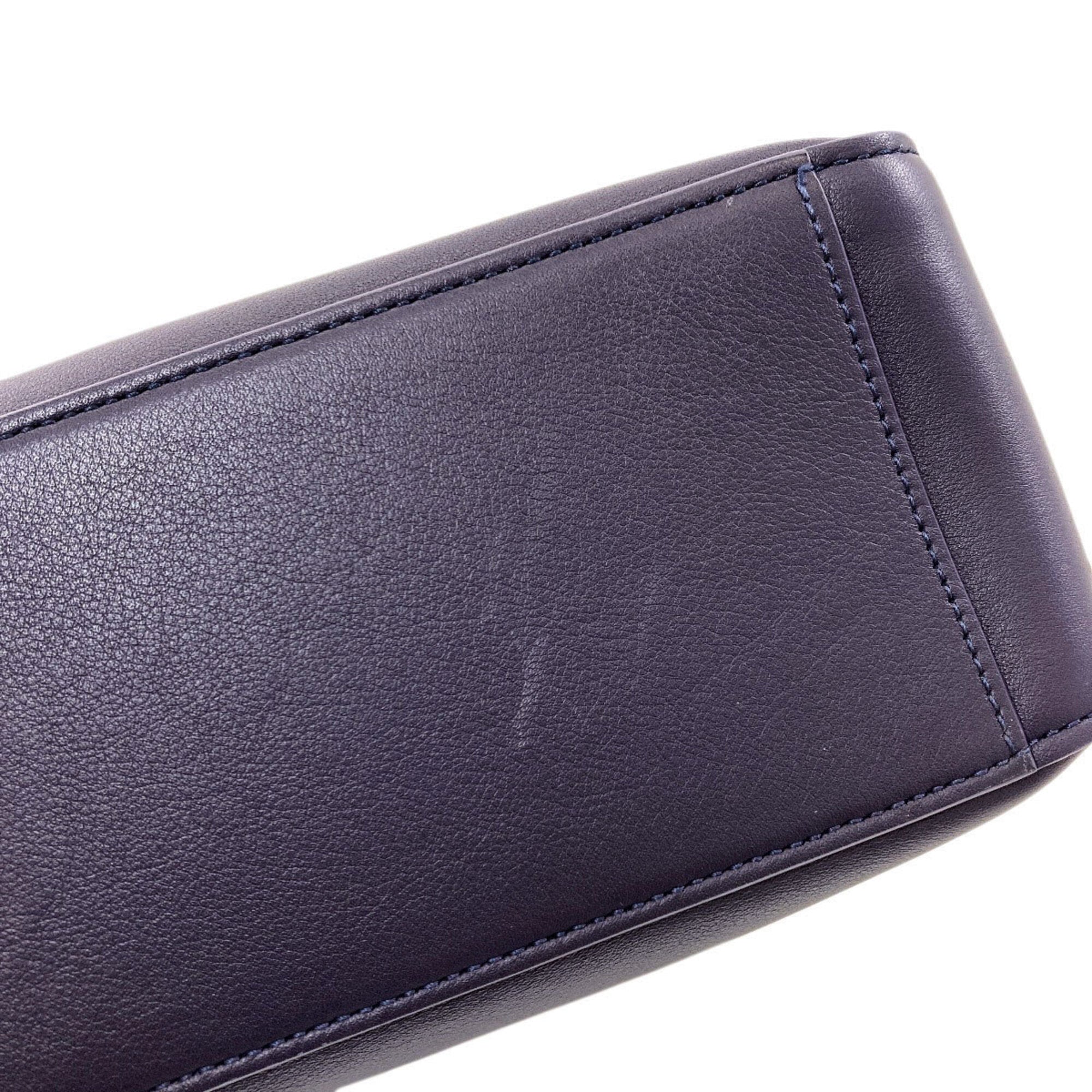 Salvatore Ferragamo Purple Leather Shoulder Bag (Pre-Owned)