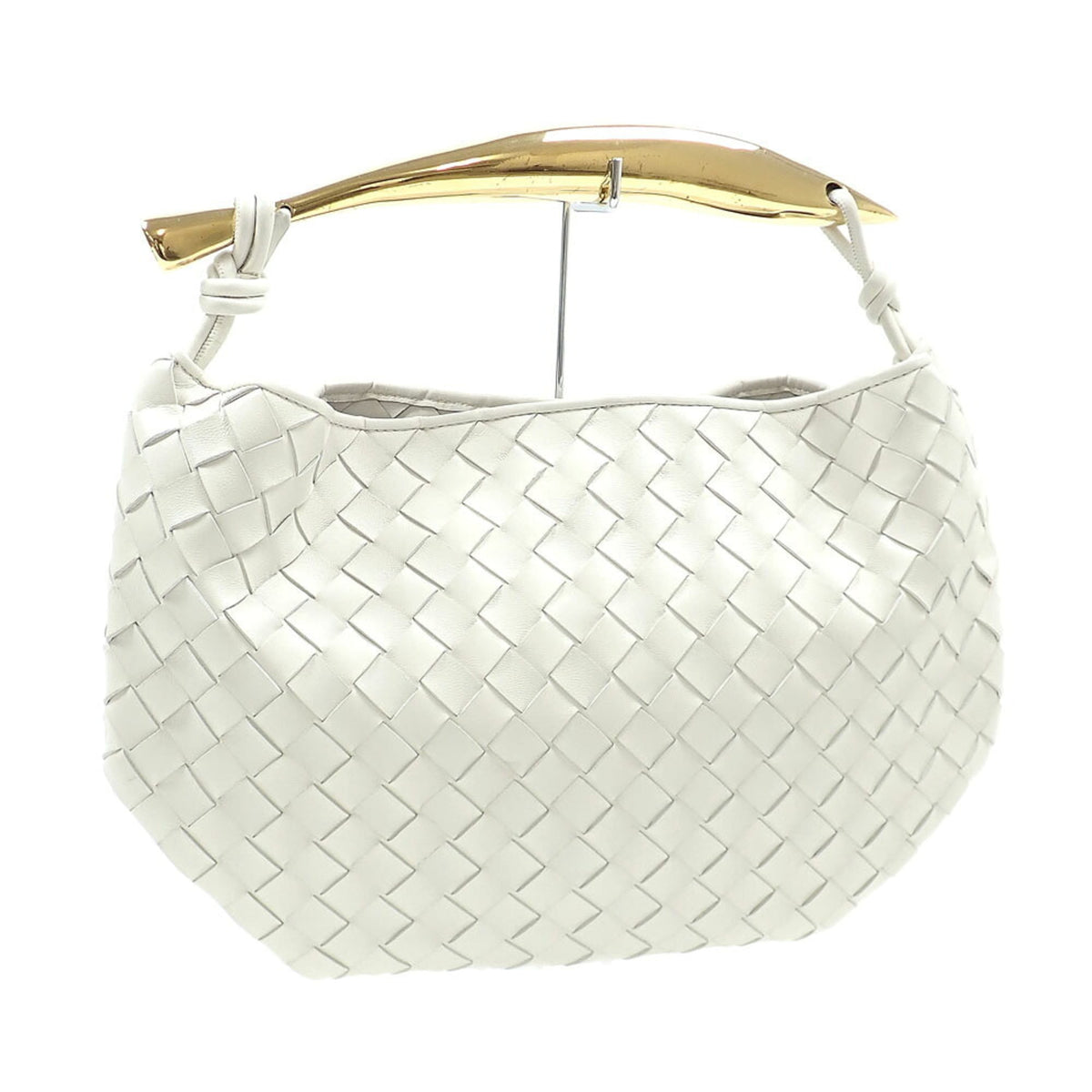 Bottega Veneta White Leather Handbag (Pre-Owned)