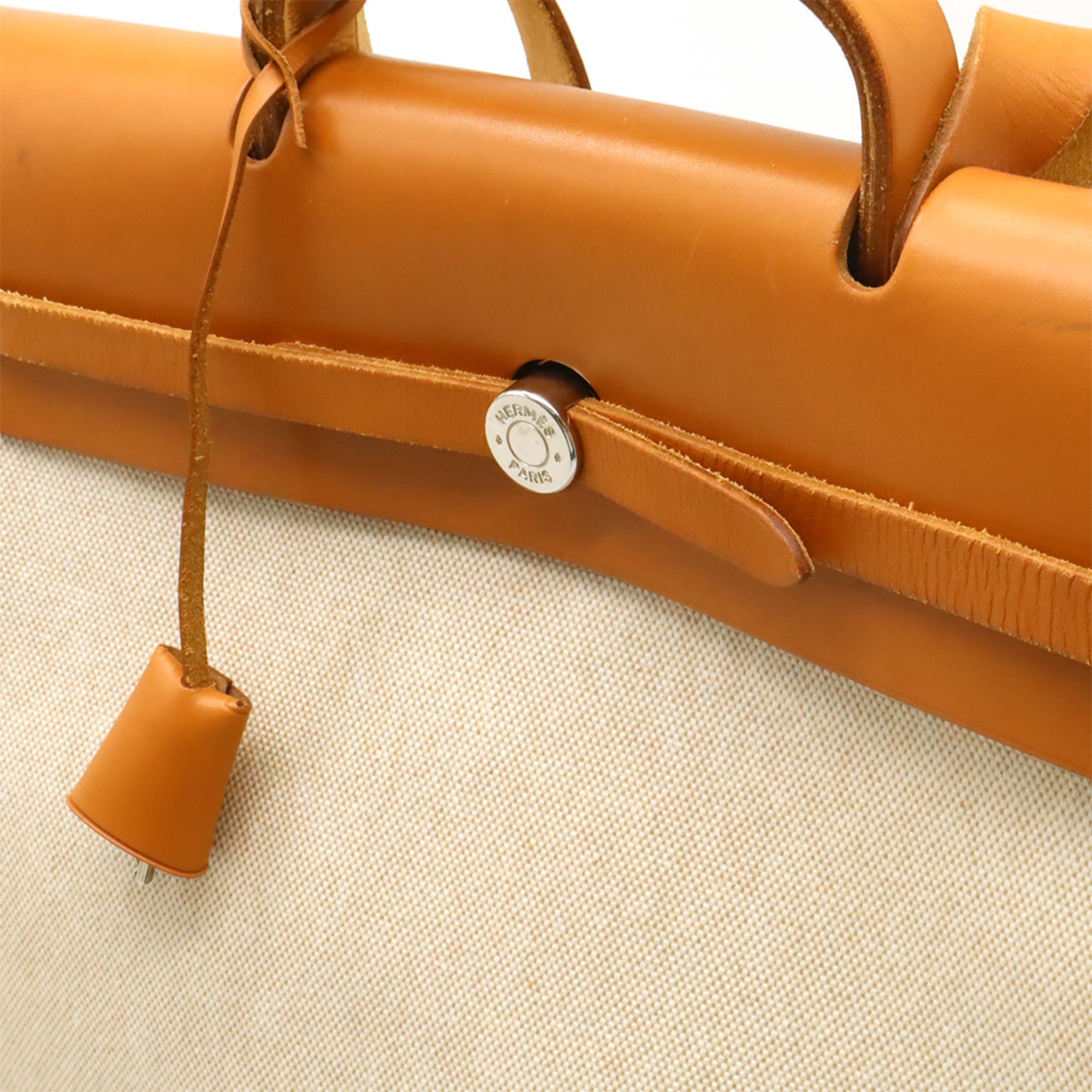 Hermes Natural Toile H Handbag Shoulder Bag (Pre-Owned)