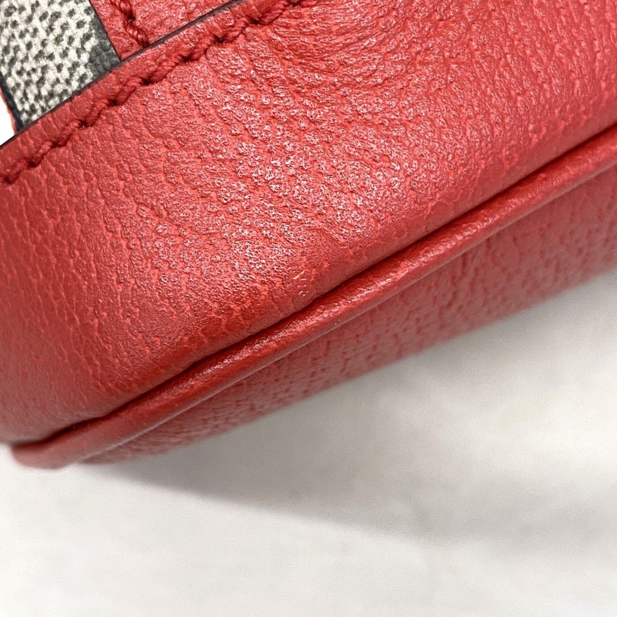 Gucci Beige Red Color Pvc Backpack (Pre-Owned)