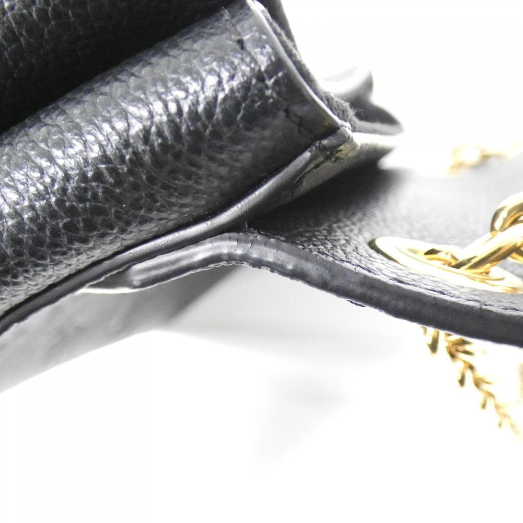 Louis Vuitton Black Leather Shoulder Bag (Pre-Owned)