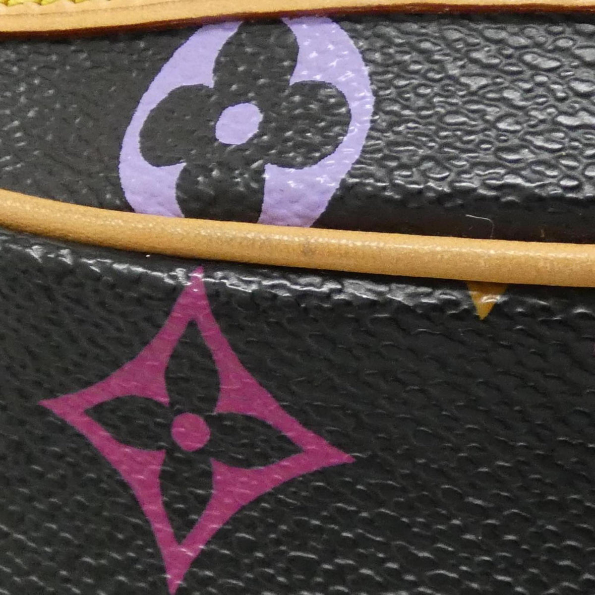 Louis Vuitton Black Multi-Color Coated Canvas Shoulder Bag (Pre-Owned)