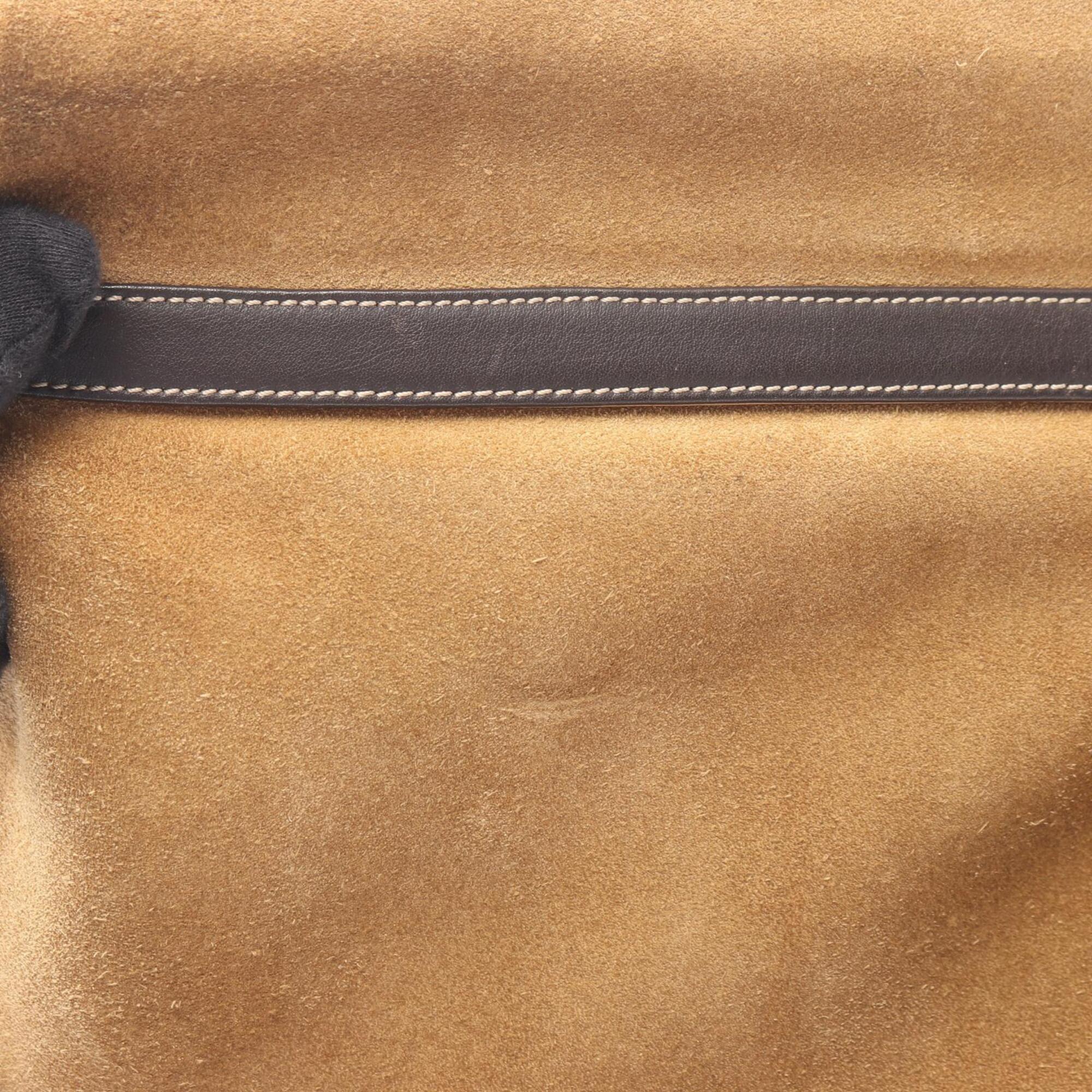 Loewe Beige Brown Suede Leather Handbag Shoulder Bag (Pre-Owned)