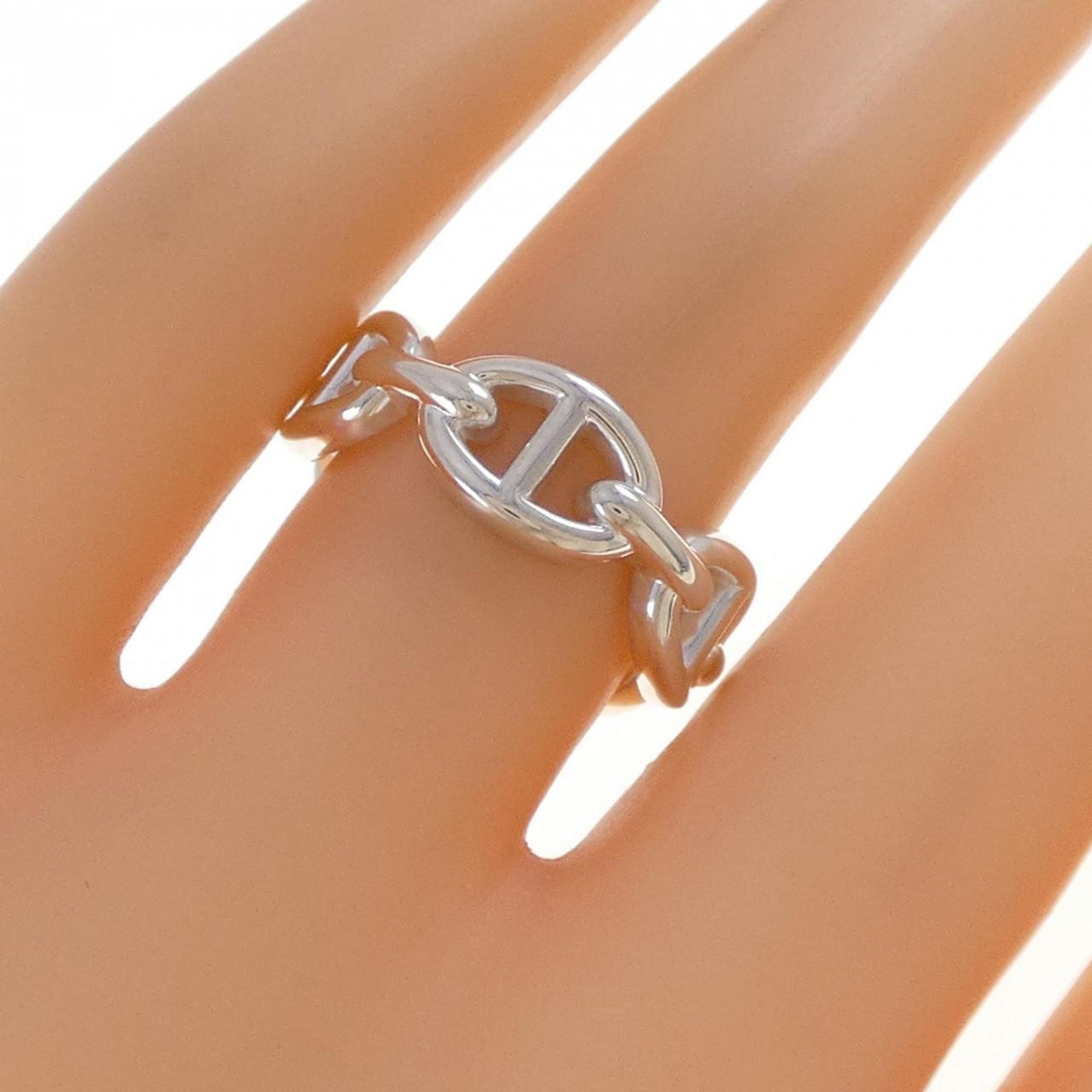 Hermes Silver 925 Band Ring (Pre-Owned)