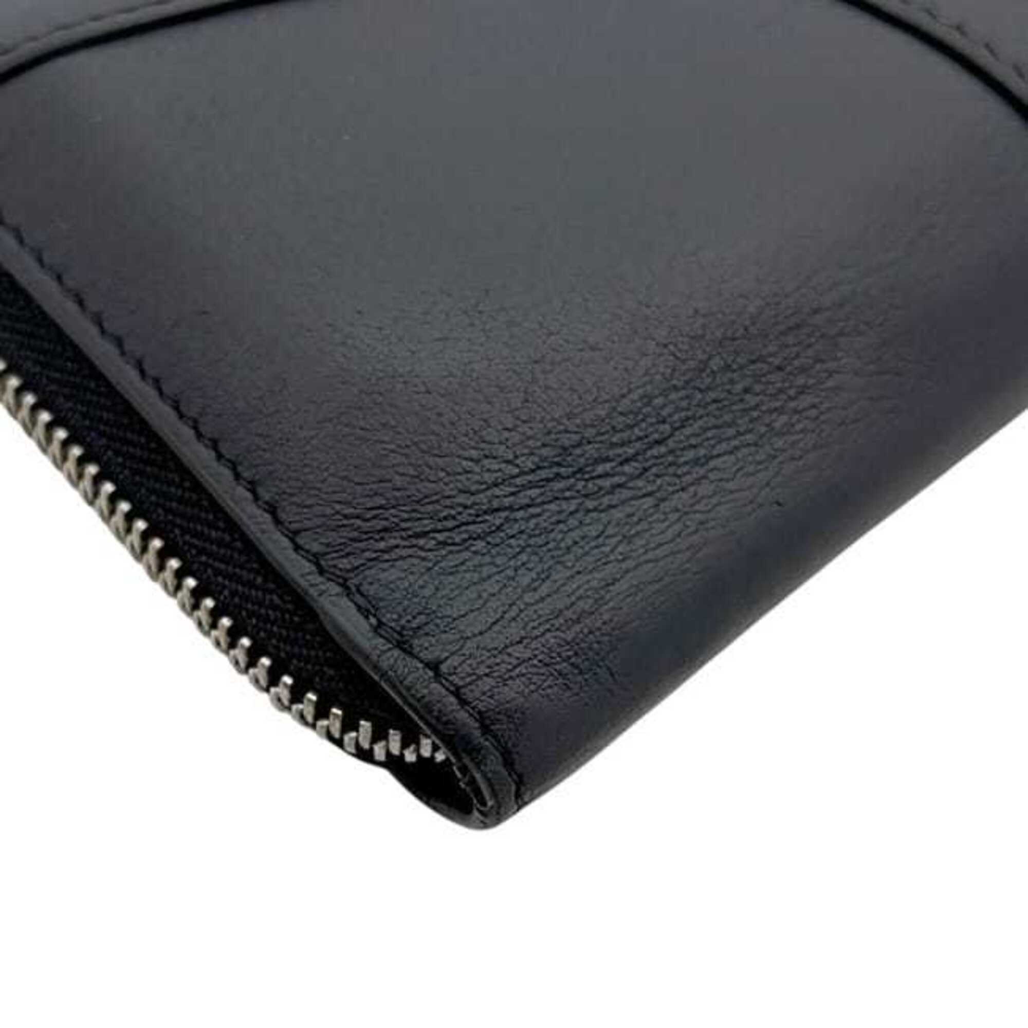 Loewe Black Leather Long Wallet (Bi-Fold) (Pre-Owned)