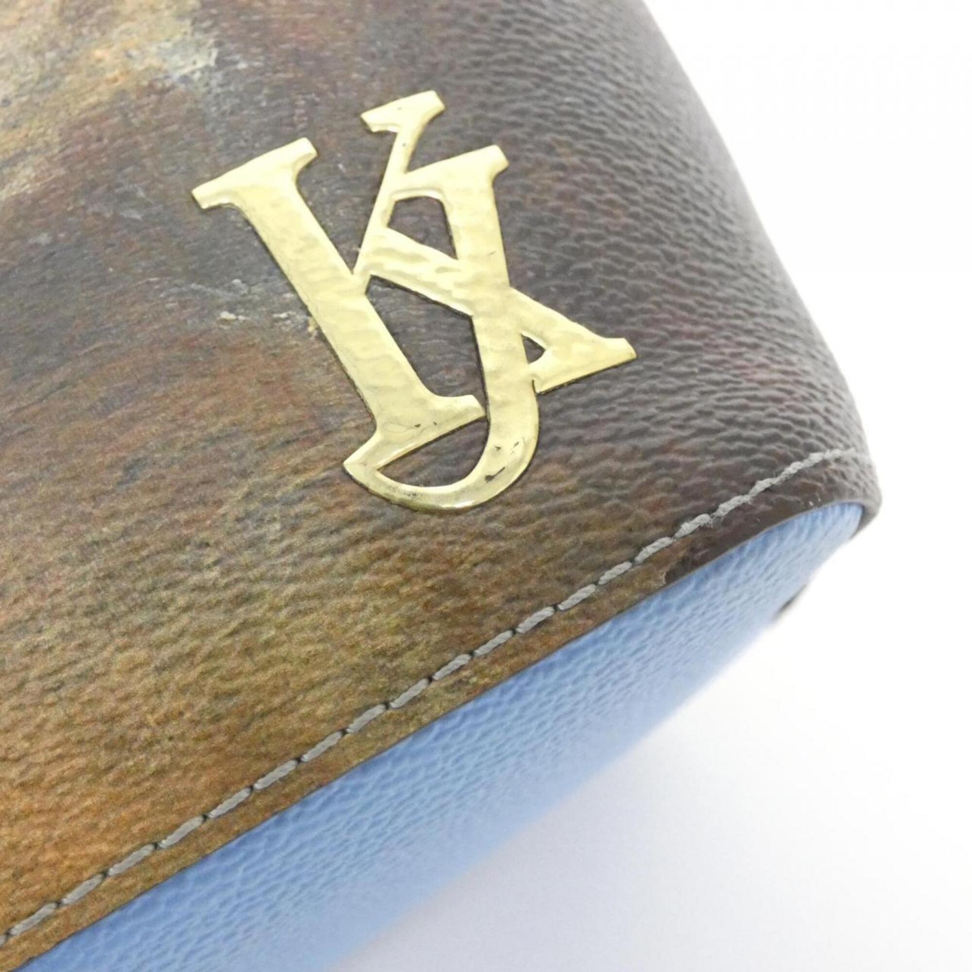 Louis Vuitton Monogram Sky Blue Coated Canvas Shoulder Bag (Pre-Owned)
