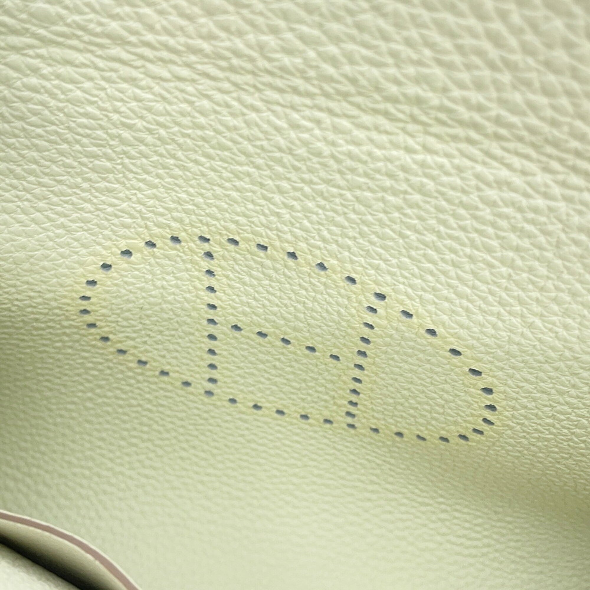 Hermes Green White Togo Leather Handbag Shoulder Bag (Pre-Owned)
